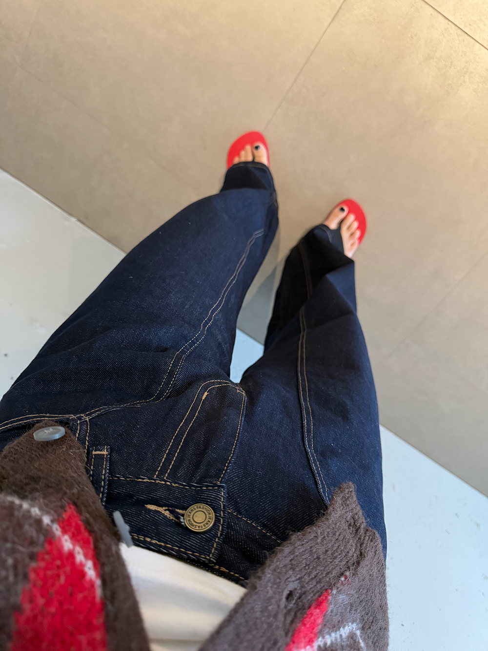 셀 생지 데님 팬츠 (s-xl)