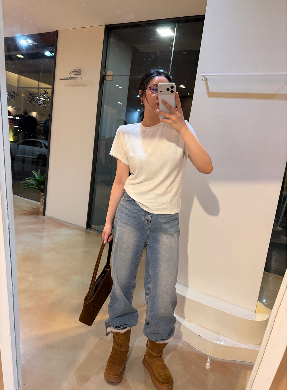 [세일] 75 일자 기모 데님 (s-xl)