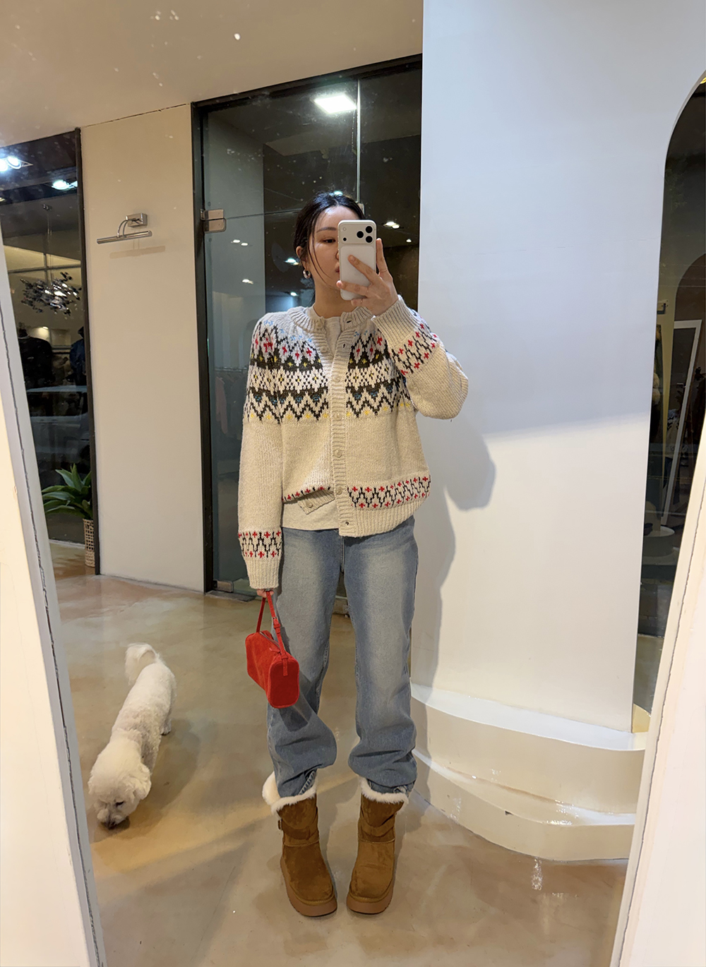 [세일] 75 일자 기모 데님 (s-xl)