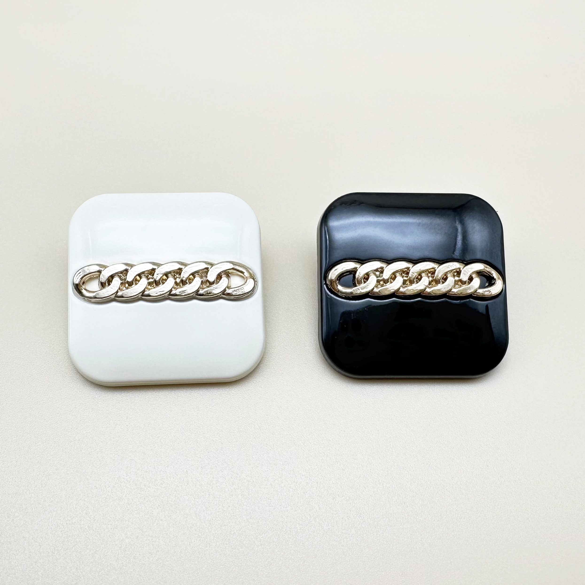 체인 네모 금속 단추 17mm,20mm,23mm,25mm