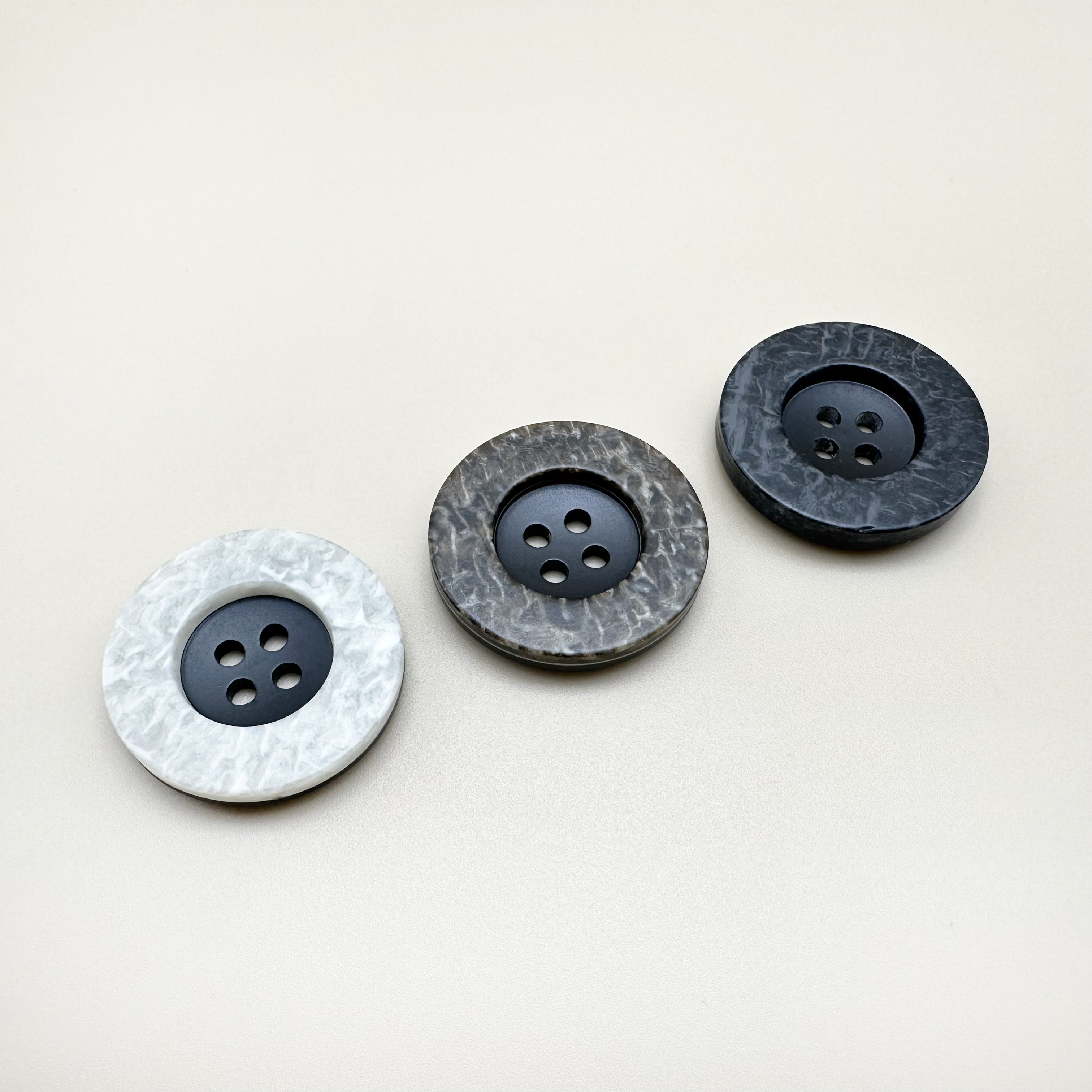 4구 대리석 무늬 레진 단추 15mm,18mm,21mm,25mm,30mm