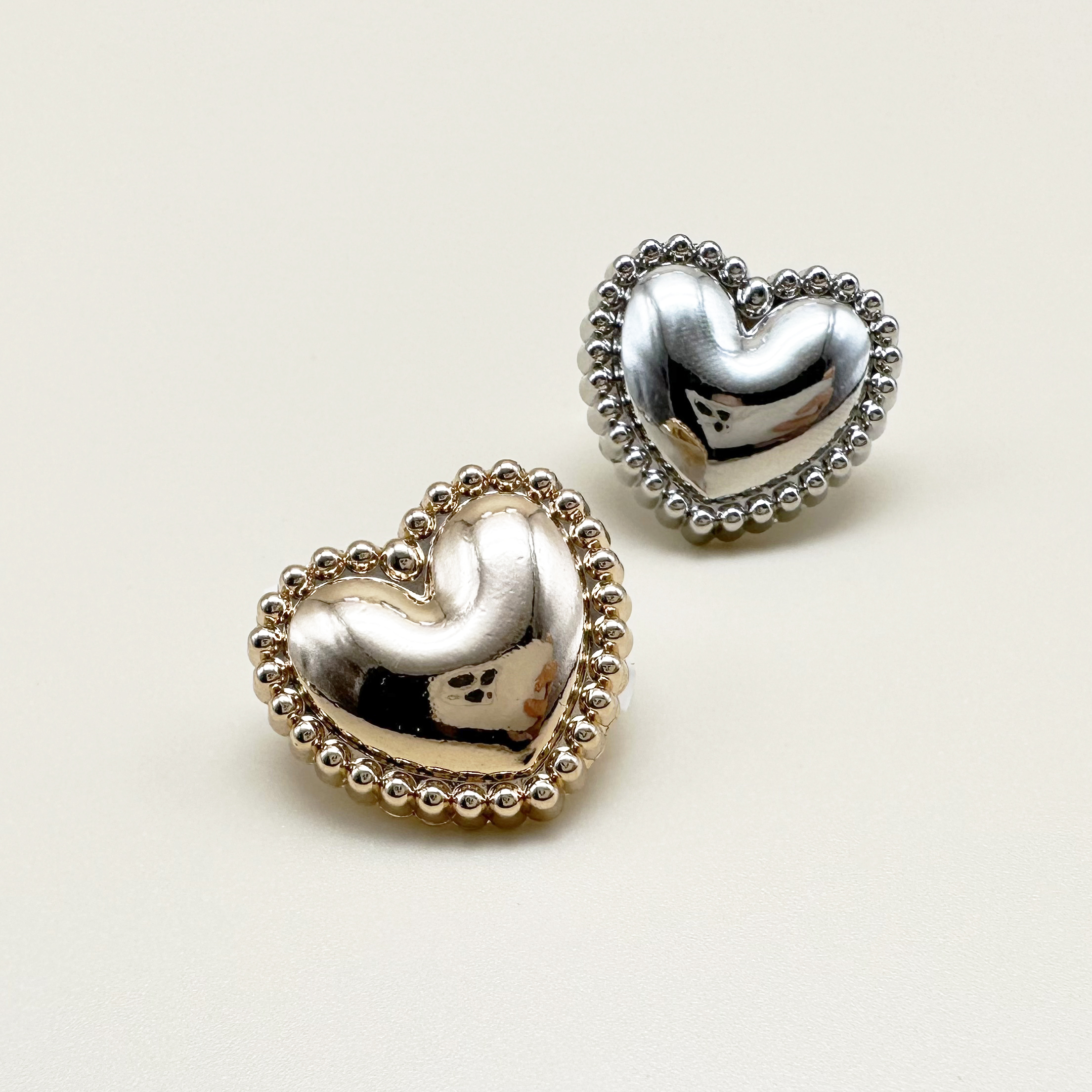 하트 금속 단추 11mm,15mm,18mm,20mm