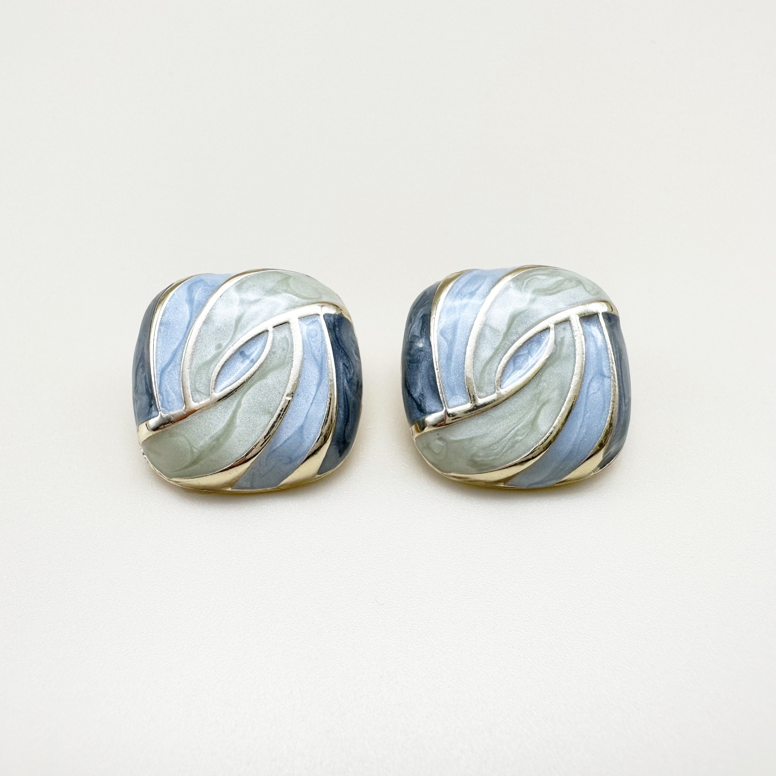 꼬임 네모 금속단추 20mm