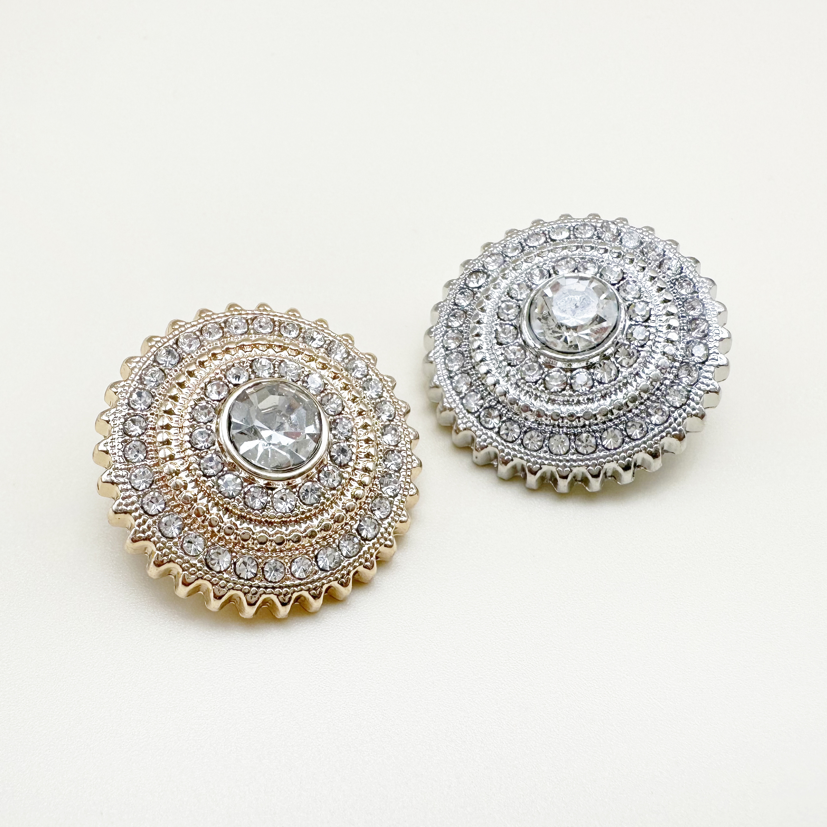 보석 큐빅 금속 18mm, 23mm, 25mm