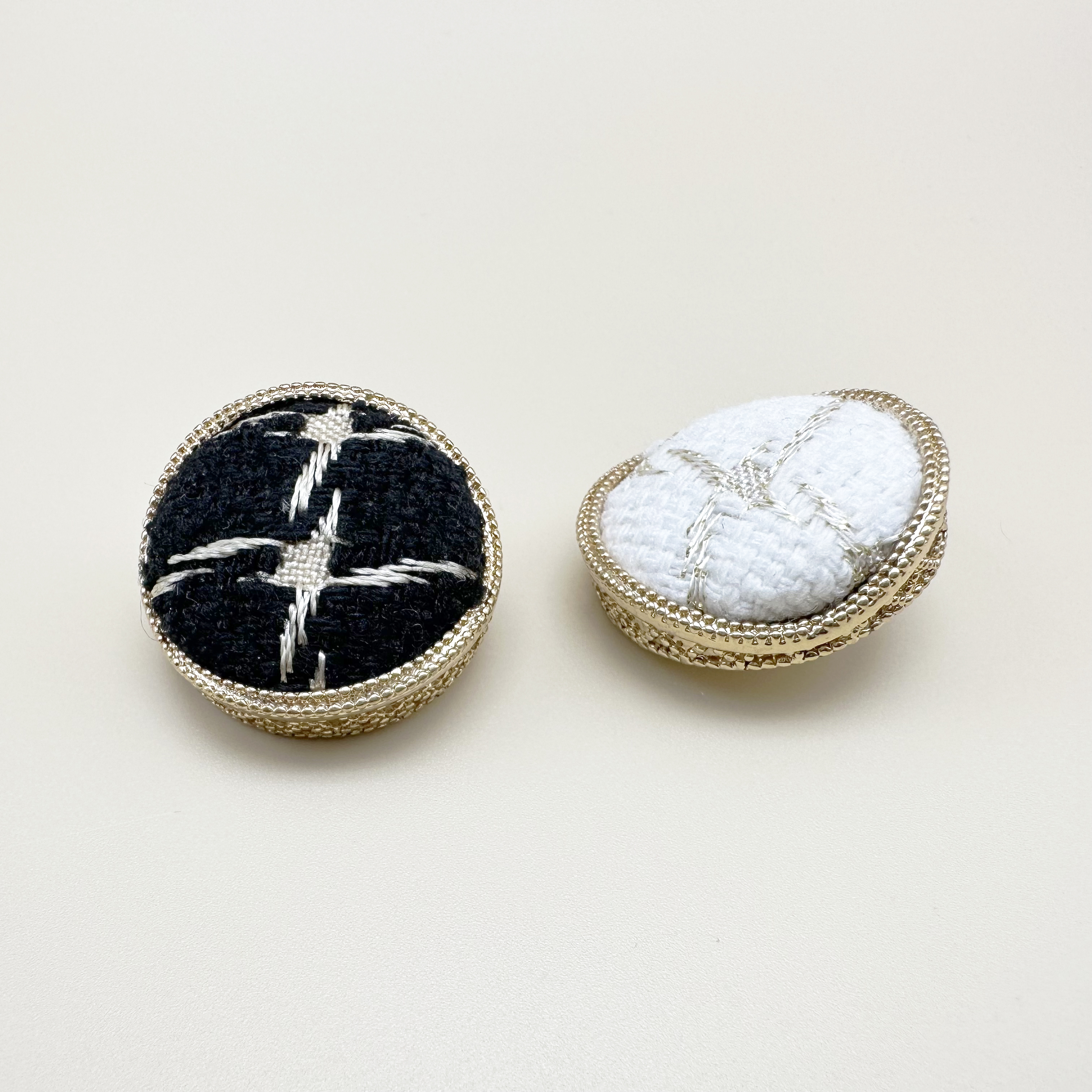트위드 금속단추 18mm, 21mm, 25mm