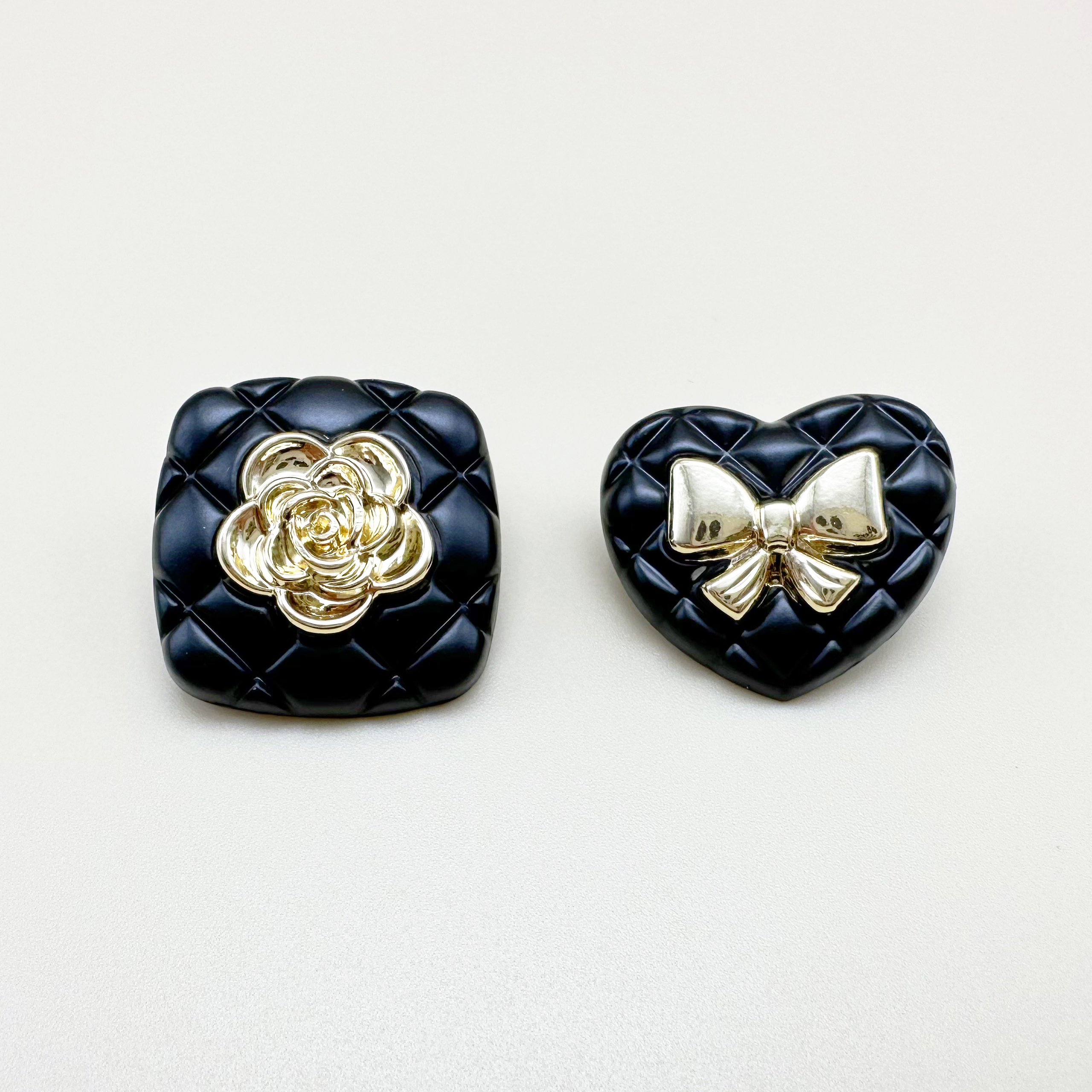 하트 네모 금속단추 15mm,18mm, 23mm, 25mm, 28mm