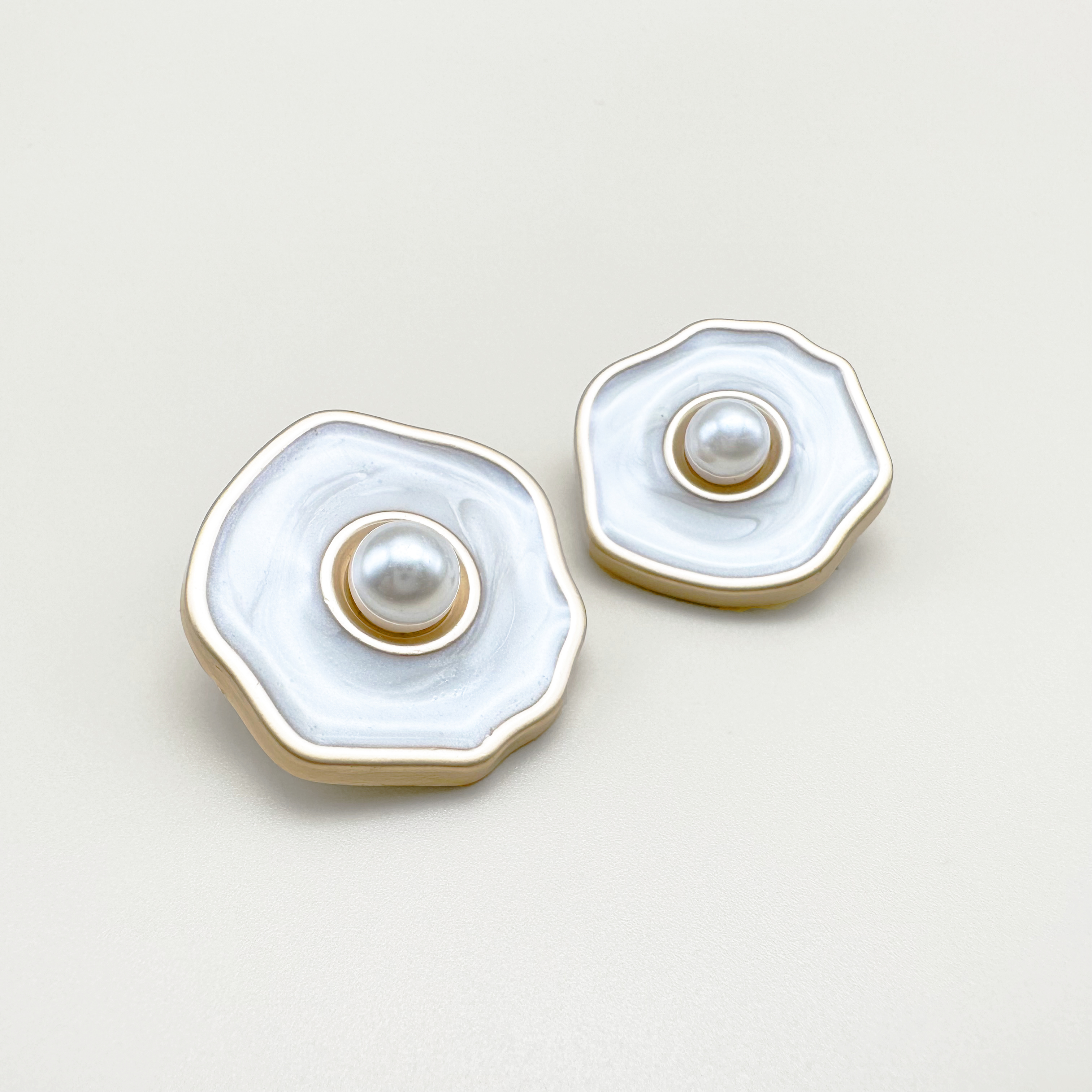 불규칙 진주 금속단추 18mm,23mm,25mm,30mm