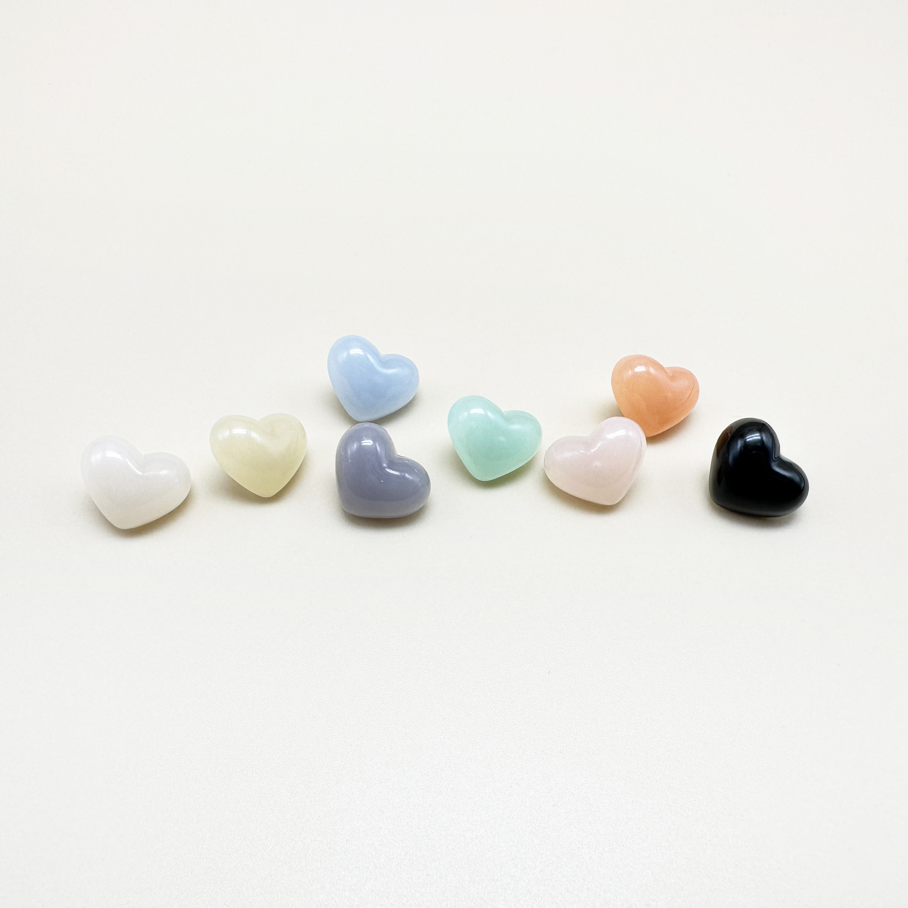 젤리 마카롱 하트 레진 단추 14mm,20mm