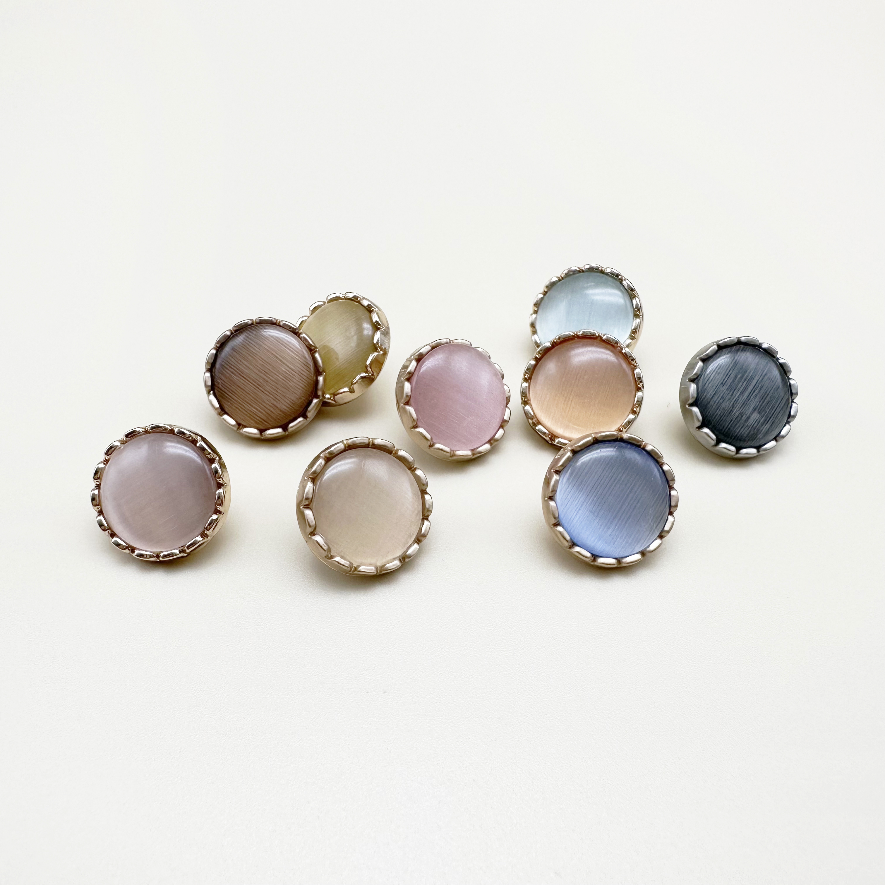 컬러 오로라 금속단추 12mm
