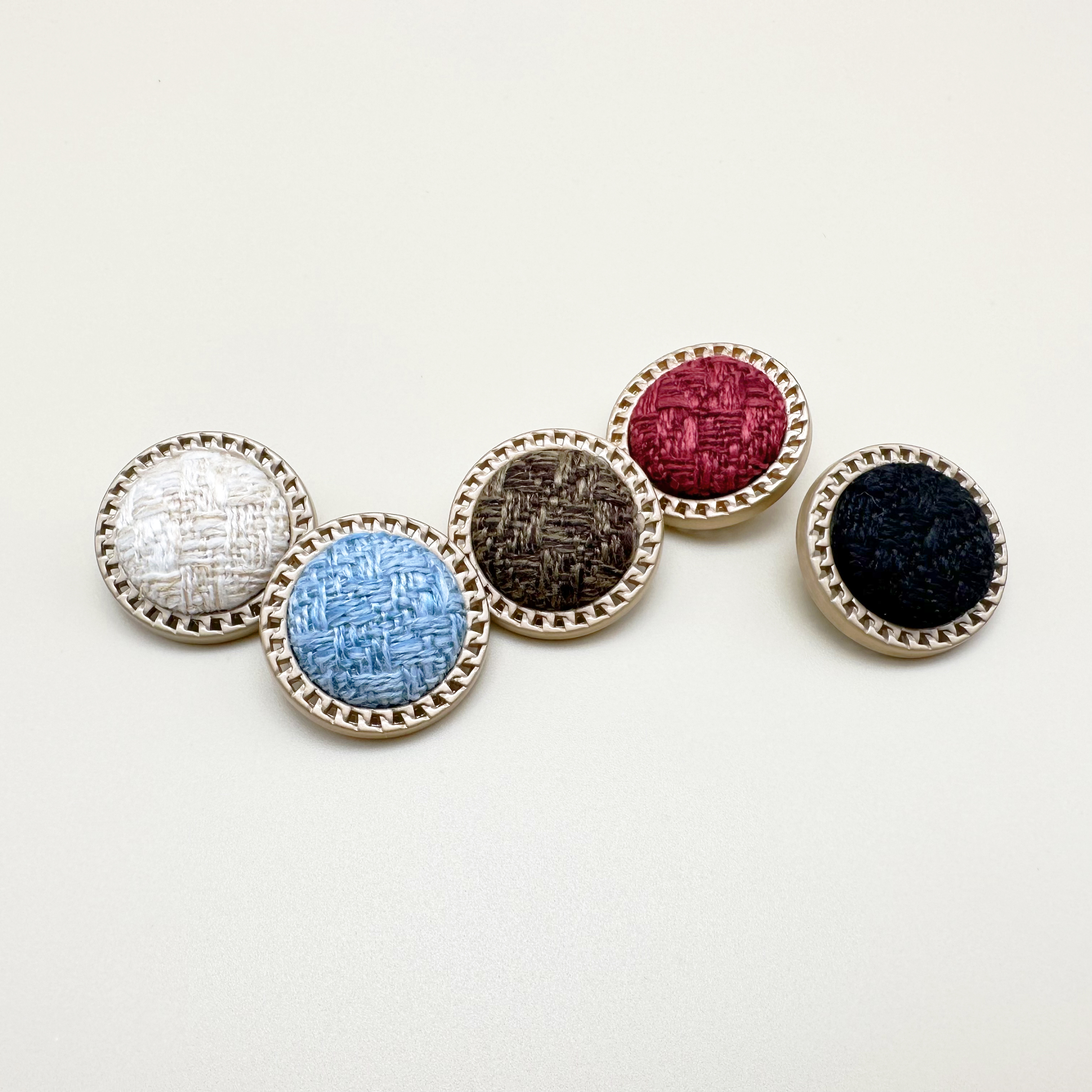 트위드 금속단추 18mm, 21mm, 25mm