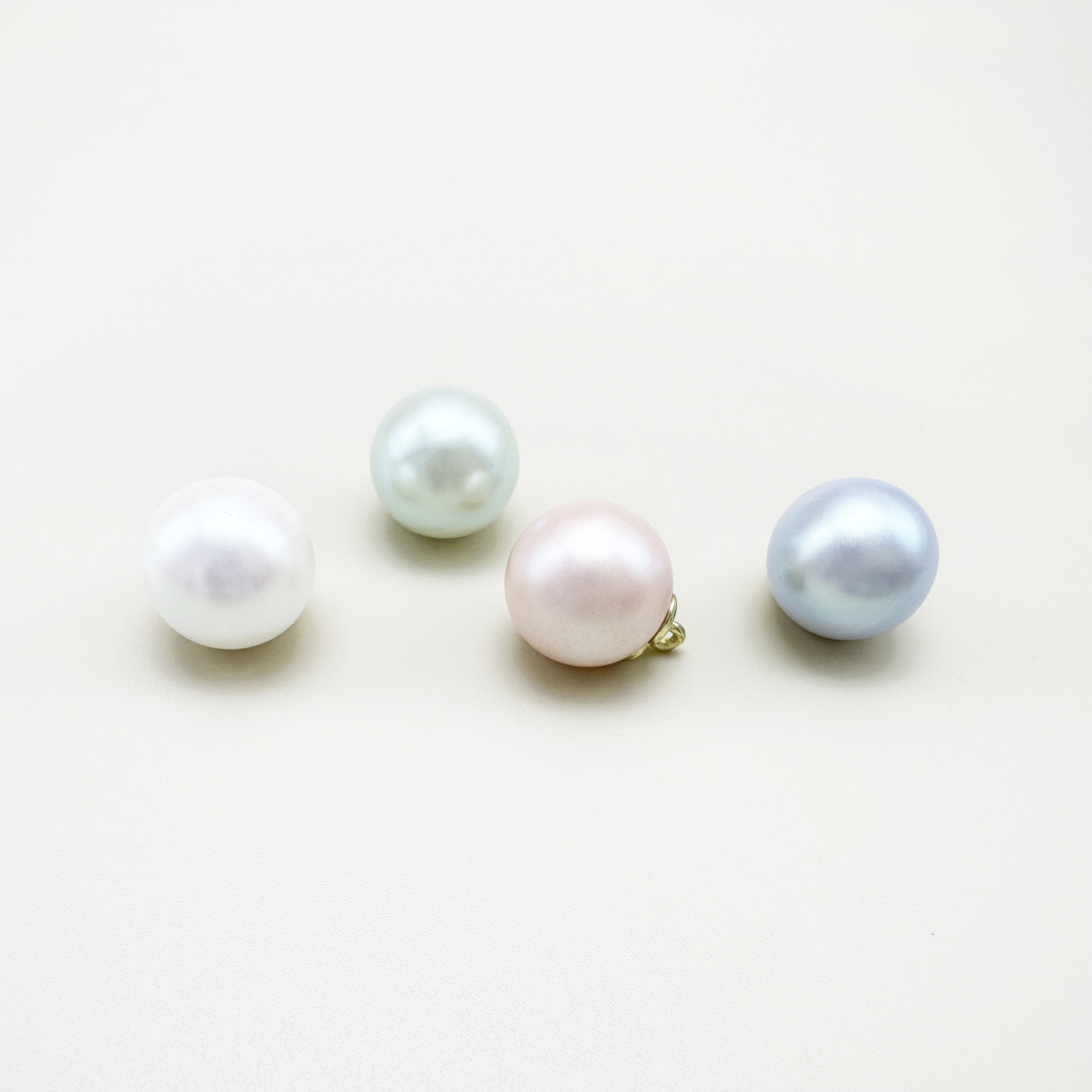 고급 진주 꼬다리 단추 10mm,12mm