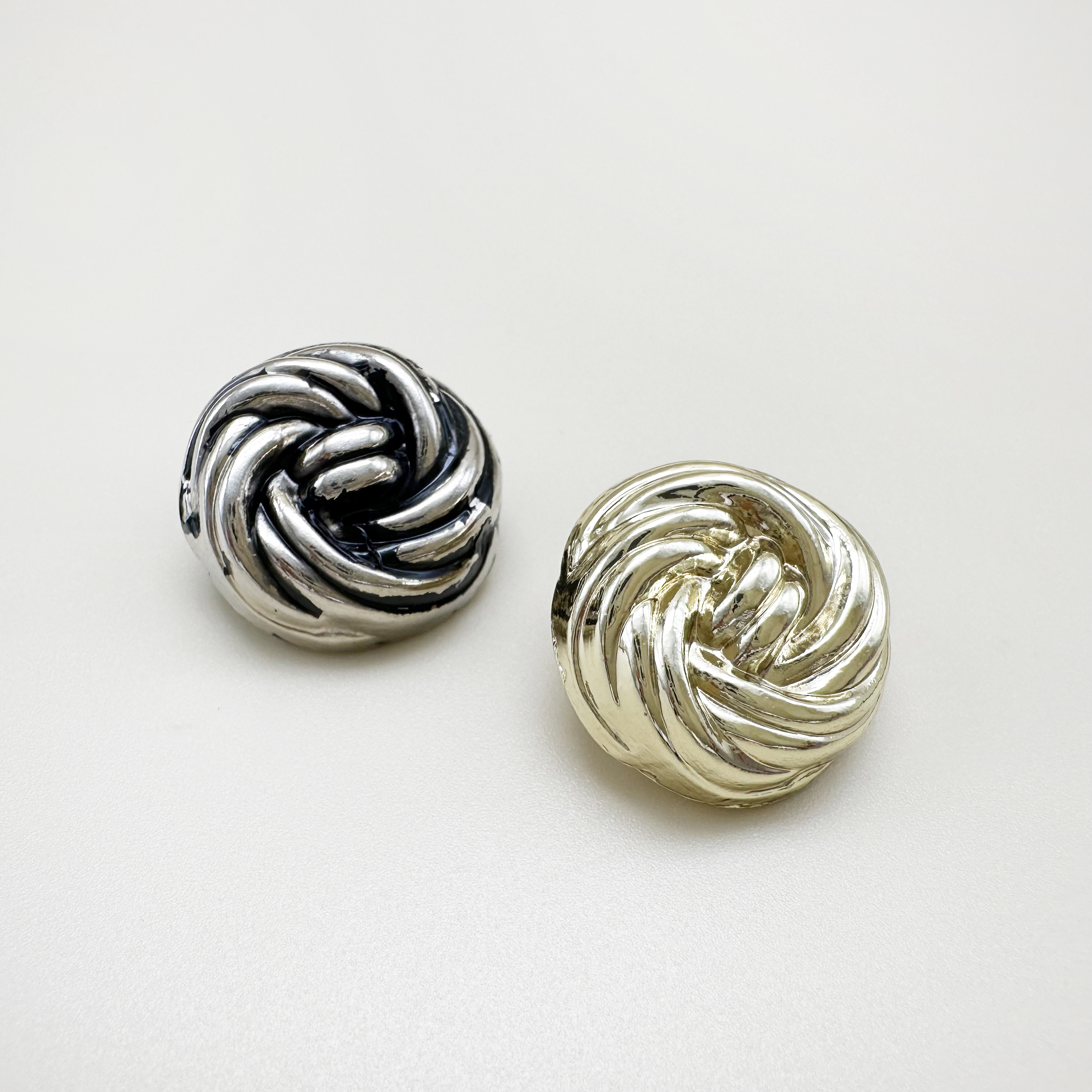 빈티지 꼬임 메탈 코트 단추 18mm,23mm