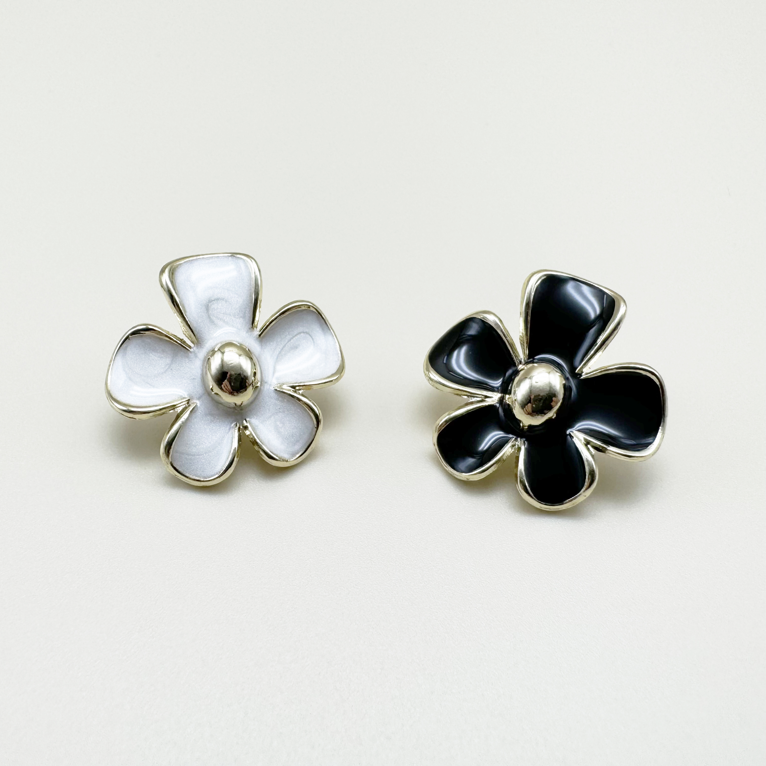 메탈 유니크 금속 꽃단추 18mm,21mm,23mm