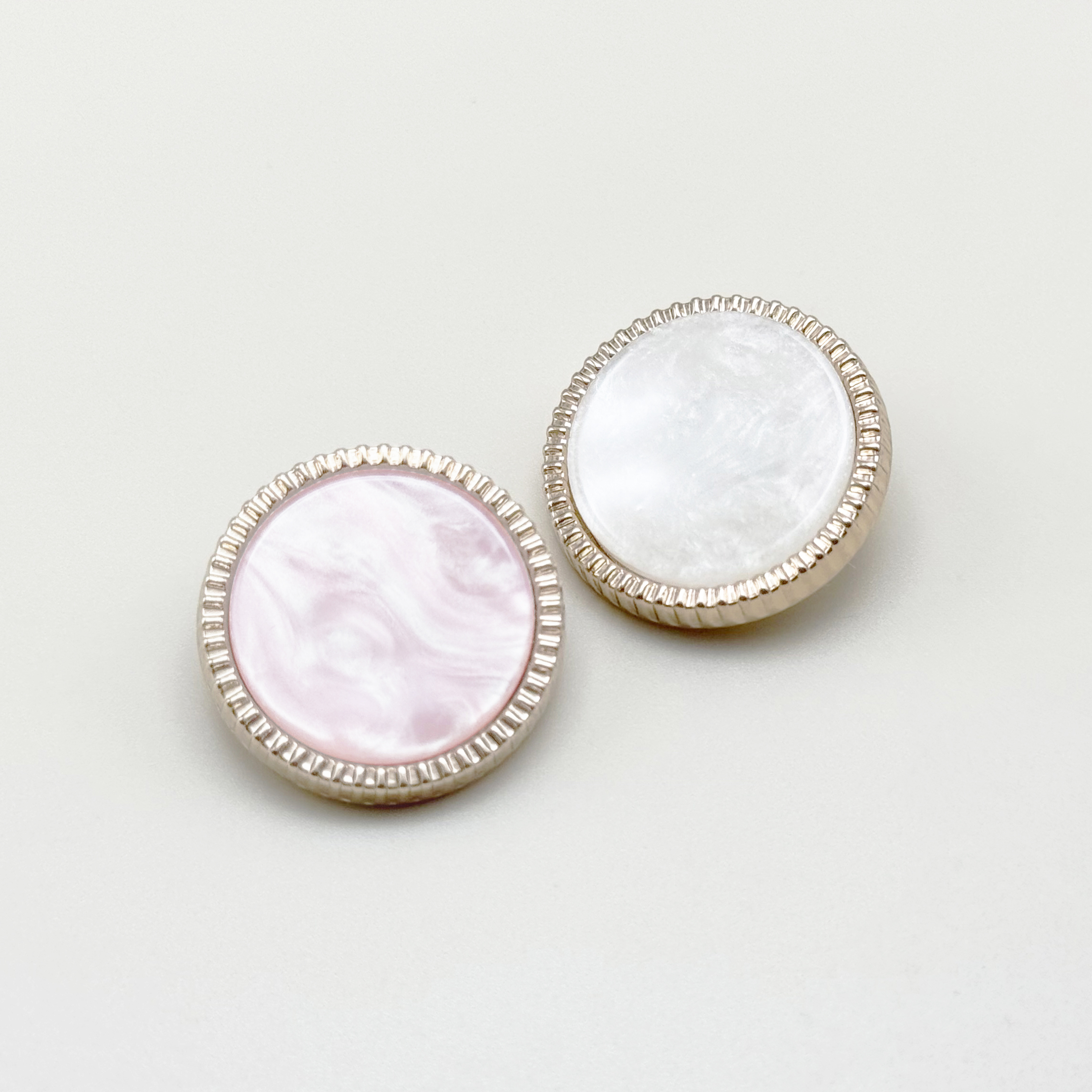오로라 심플 원형 금속 단추18mm,20mm,22mm,25mm
