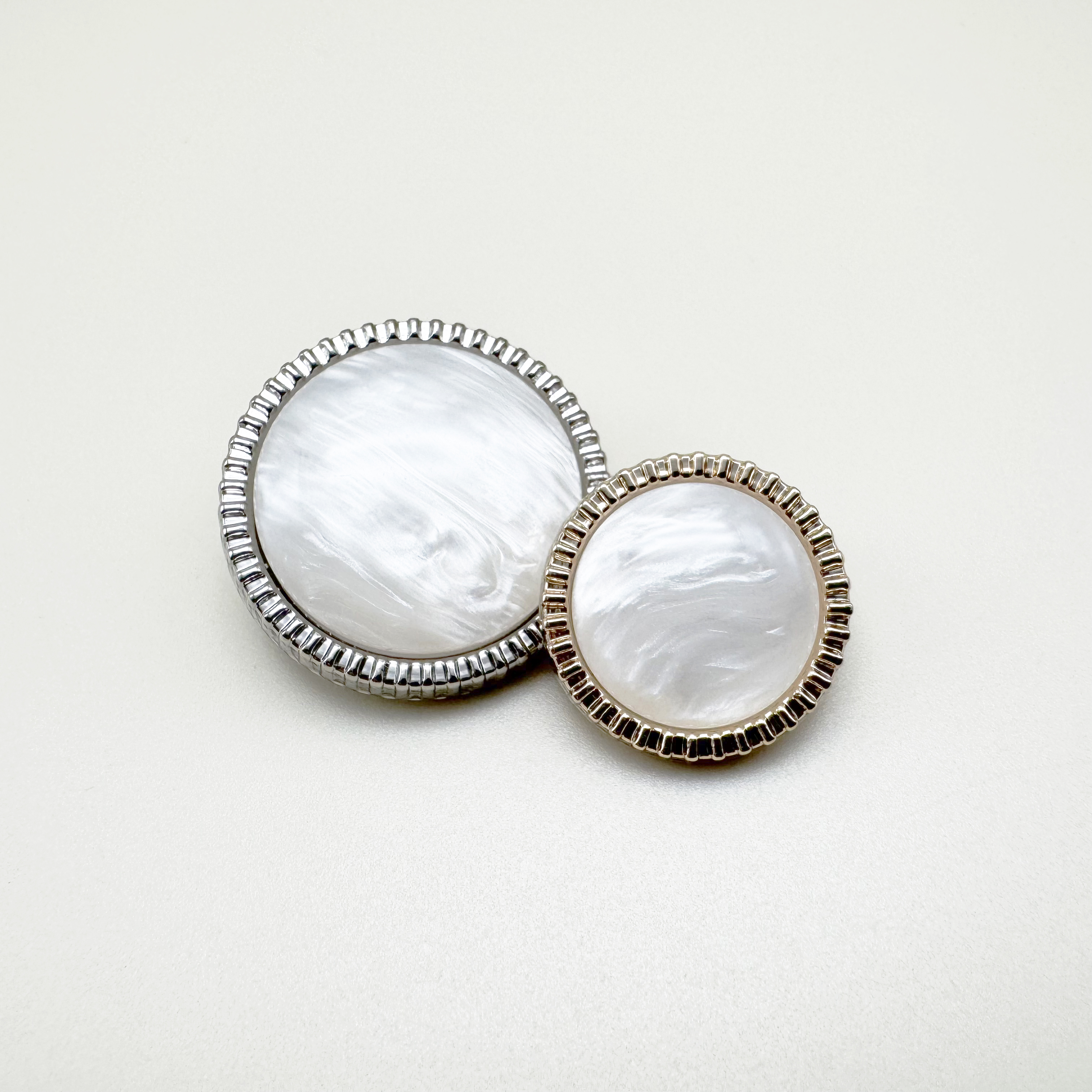 심플 기본 원형 오로라 금속단추 18mm,20mm,22mm,25mm