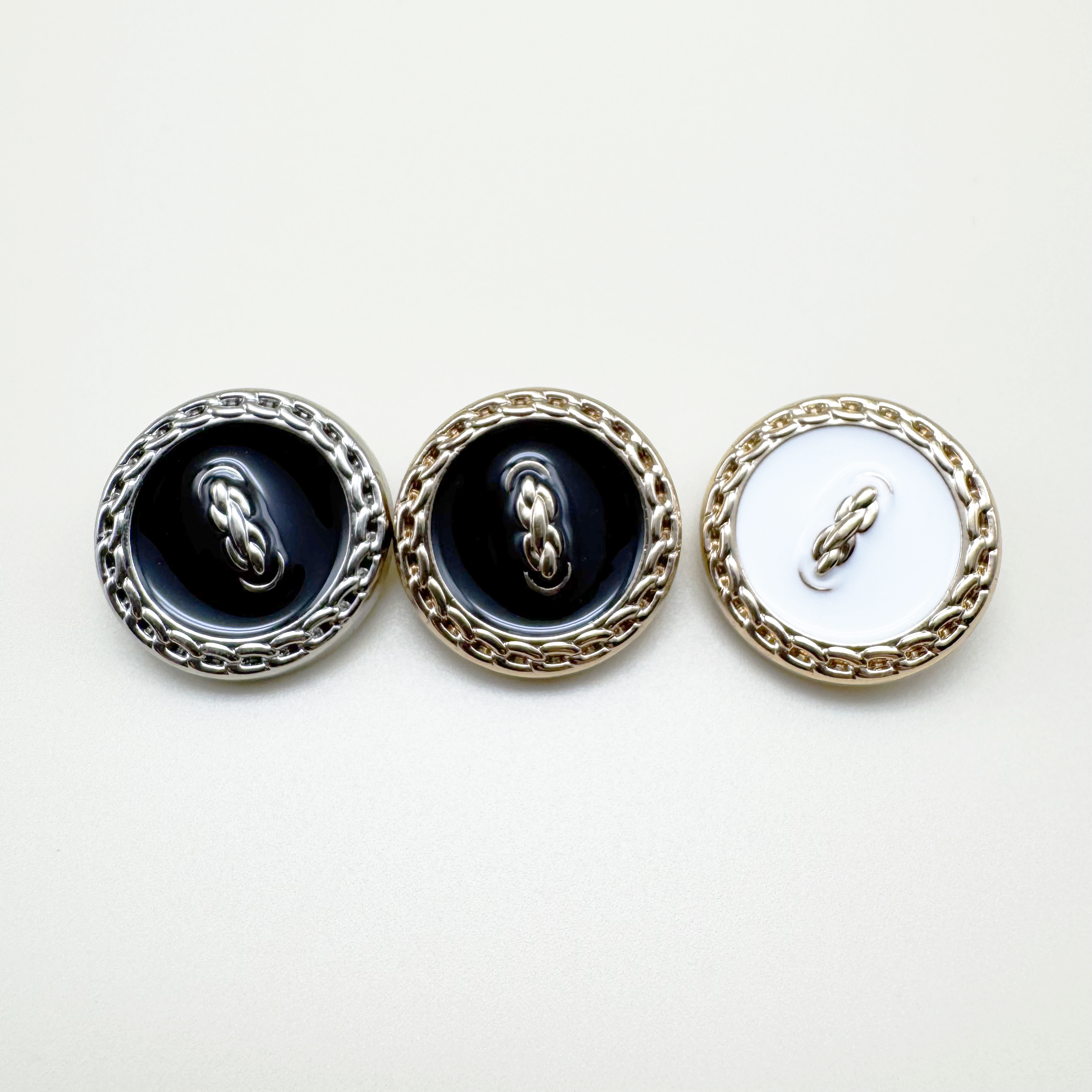 심플 체인 금속단추 18mm,21mm