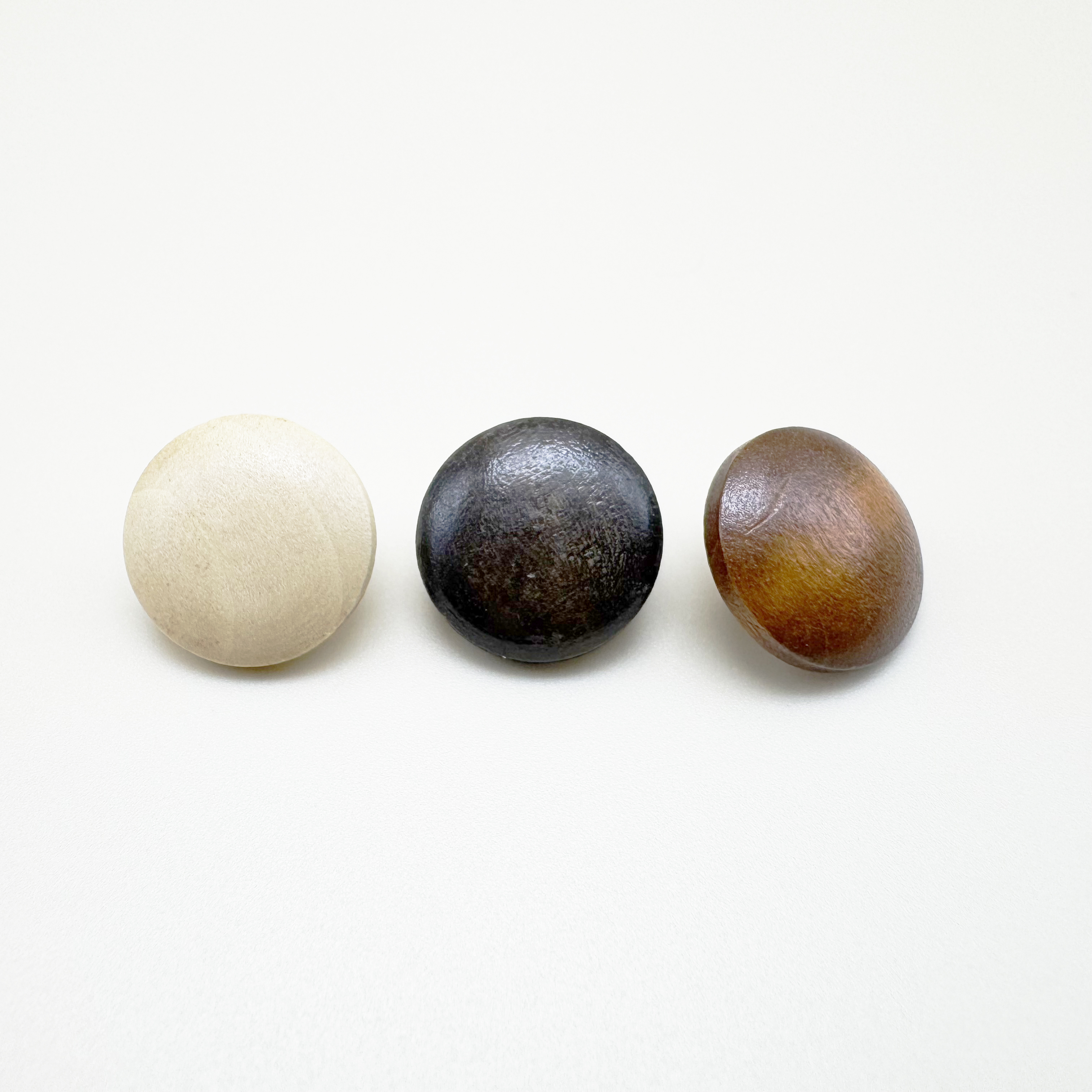 천연 나무 꼬다리 원형 우드단추 12mm,15mm(2개입)
