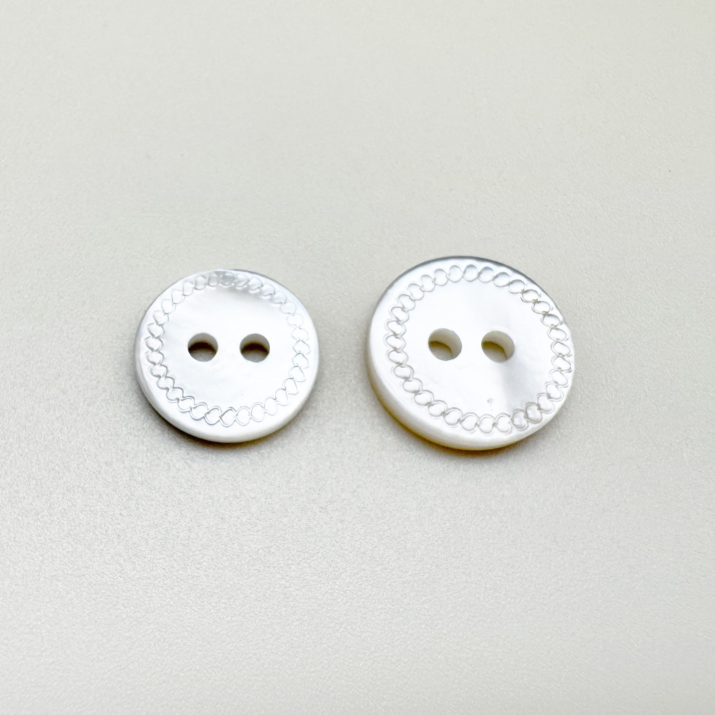미니 각인 자개단추 10mm,12mm(2개입)