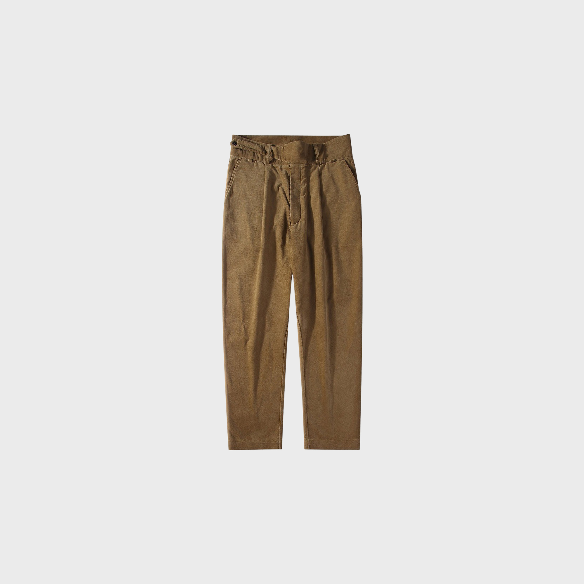 STANDARDTYPES - Side Button Corduroy Trousers Khaki