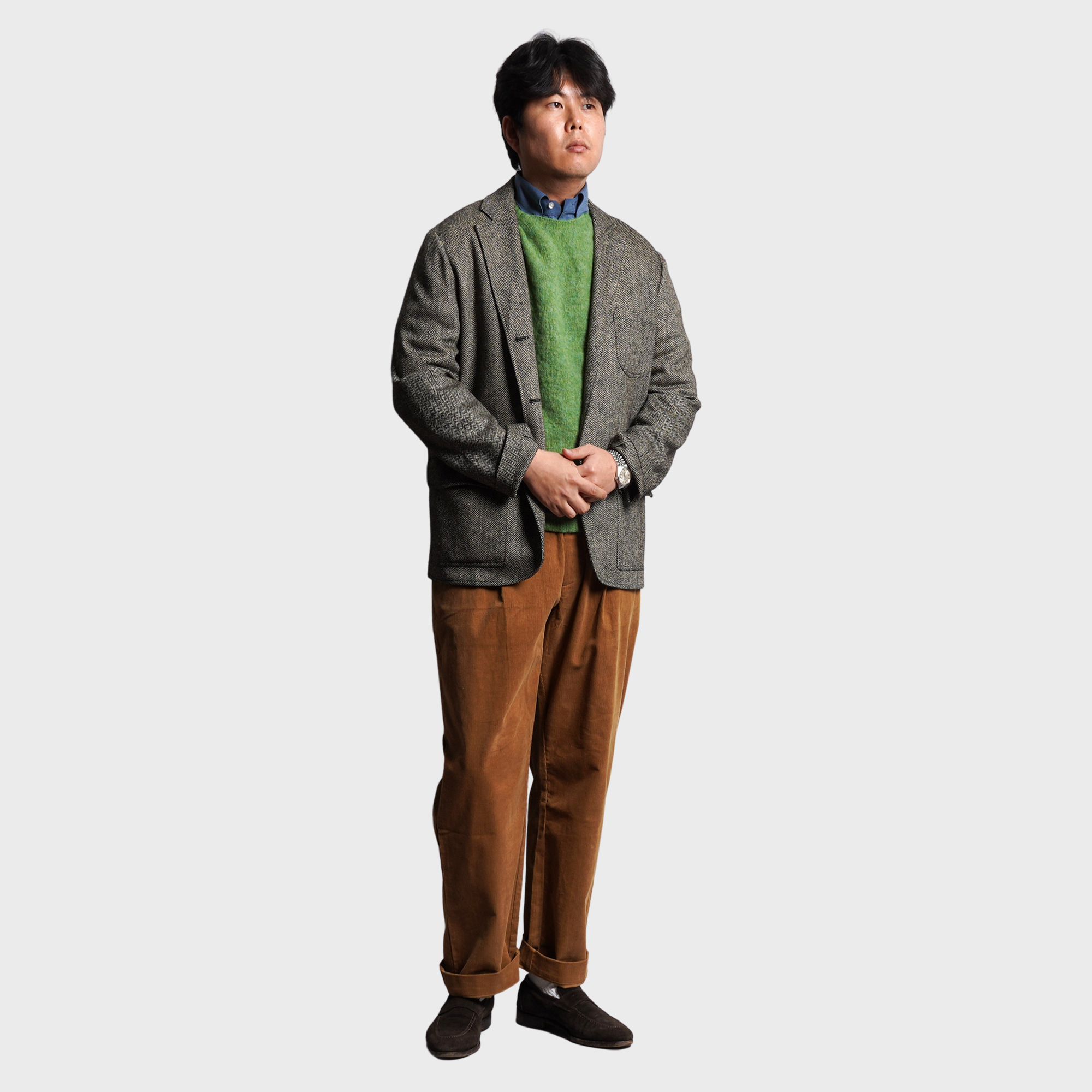 STANDARDTYPES - Side Button Corduroy Trousers Khaki