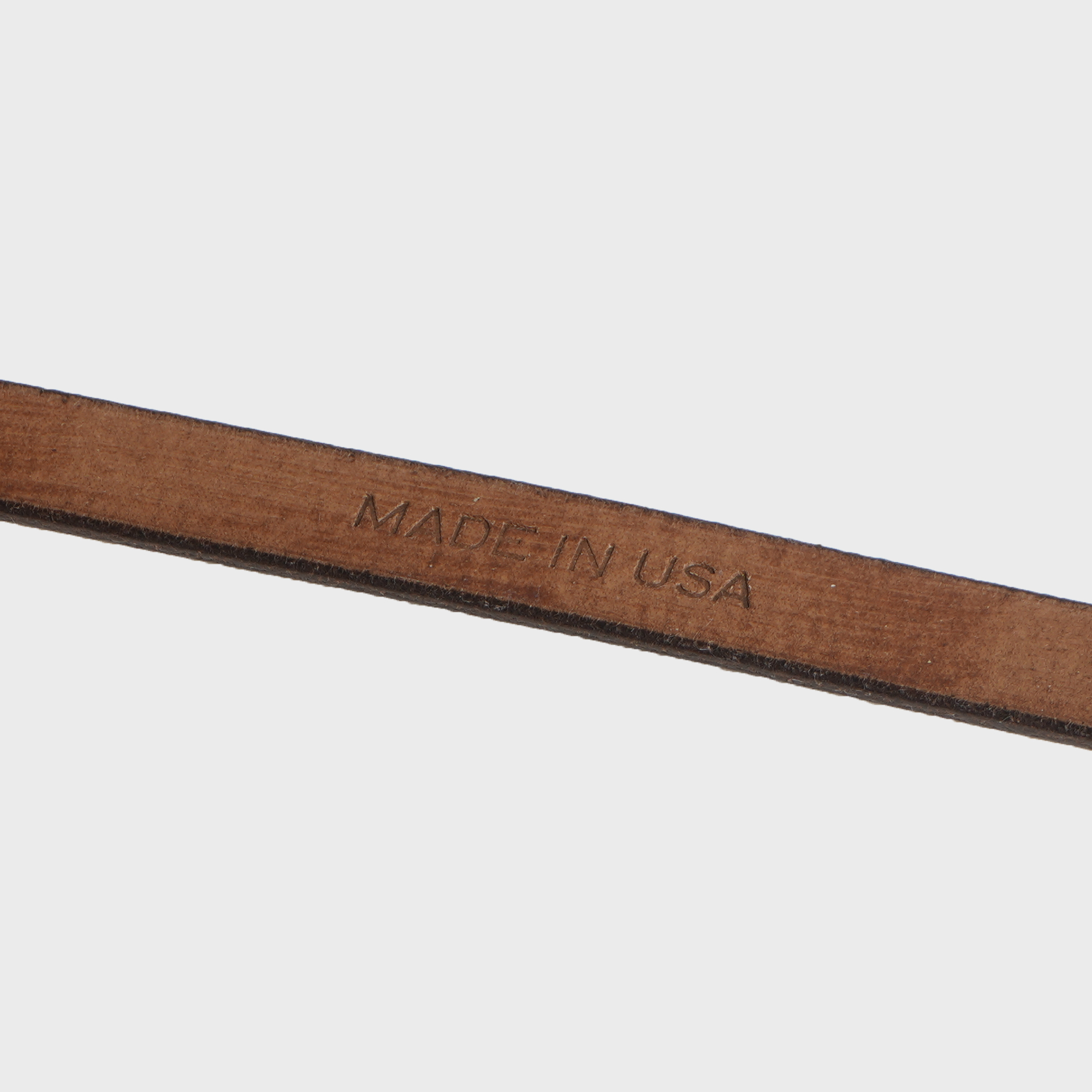 [맥시멈 헨리] MAXIMUM HENRY - Very Slim Oval Belt - Dark Brown/Brass