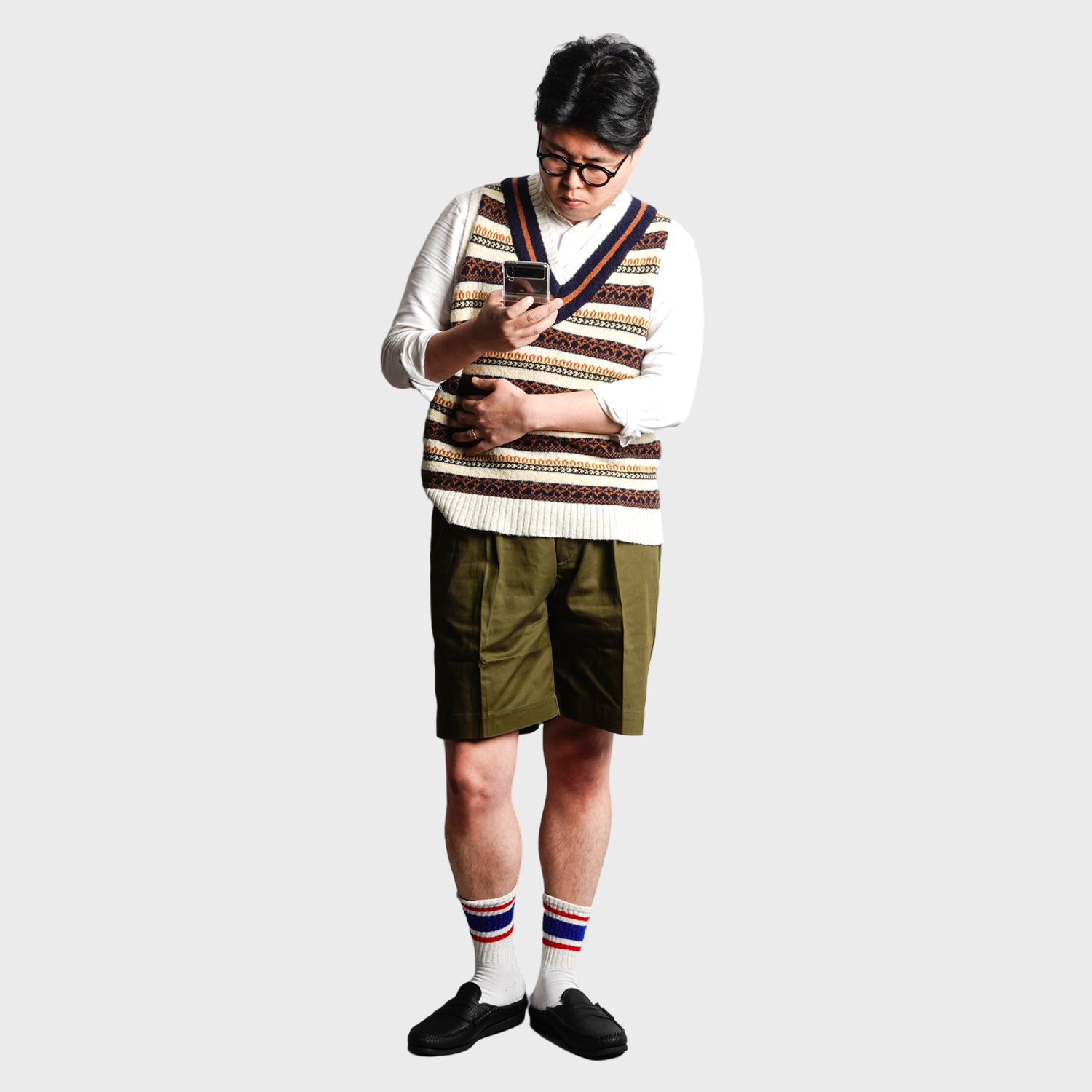 STANDARDTYPES - Side Button Shorts - Olive