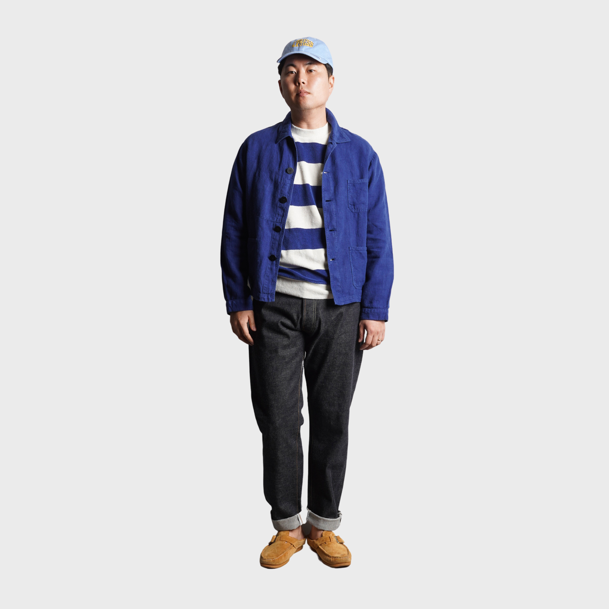 LA PAZ - Baptista Chore Jacket - Blue Linen