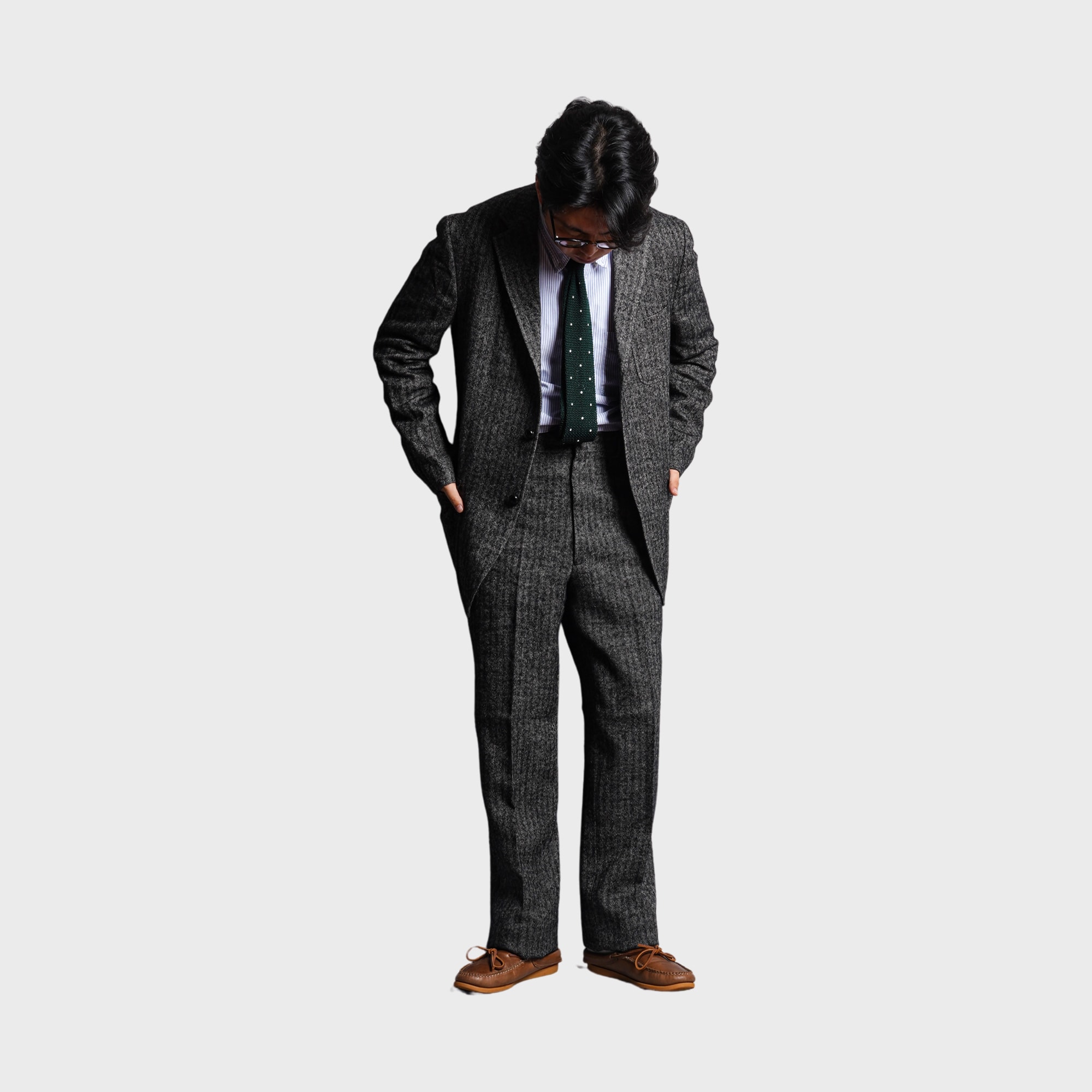 J.PRESS -﻿ Tweed ﻿﻿Piped Stem Trousers