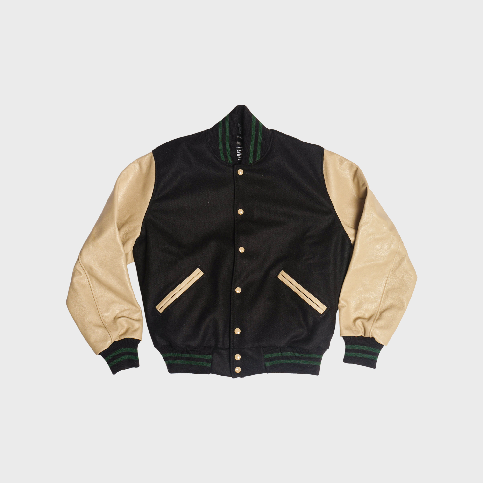 [PREORDER] SETTLEMIER'S JACKETS - S-1 Varsity Black&Cream