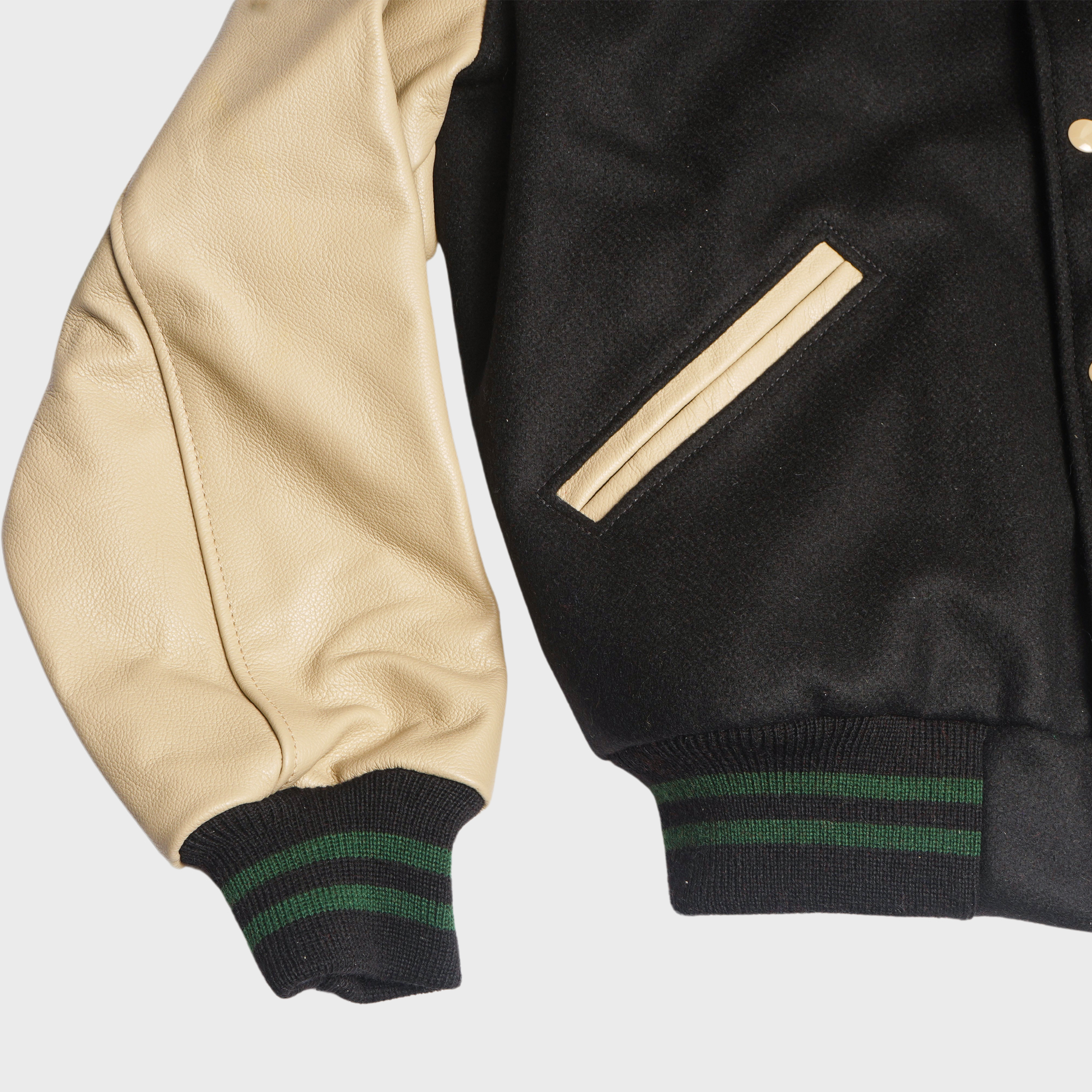 [PREORDER] SETTLEMIER'S JACKETS - S-1 Varsity Black&Cream