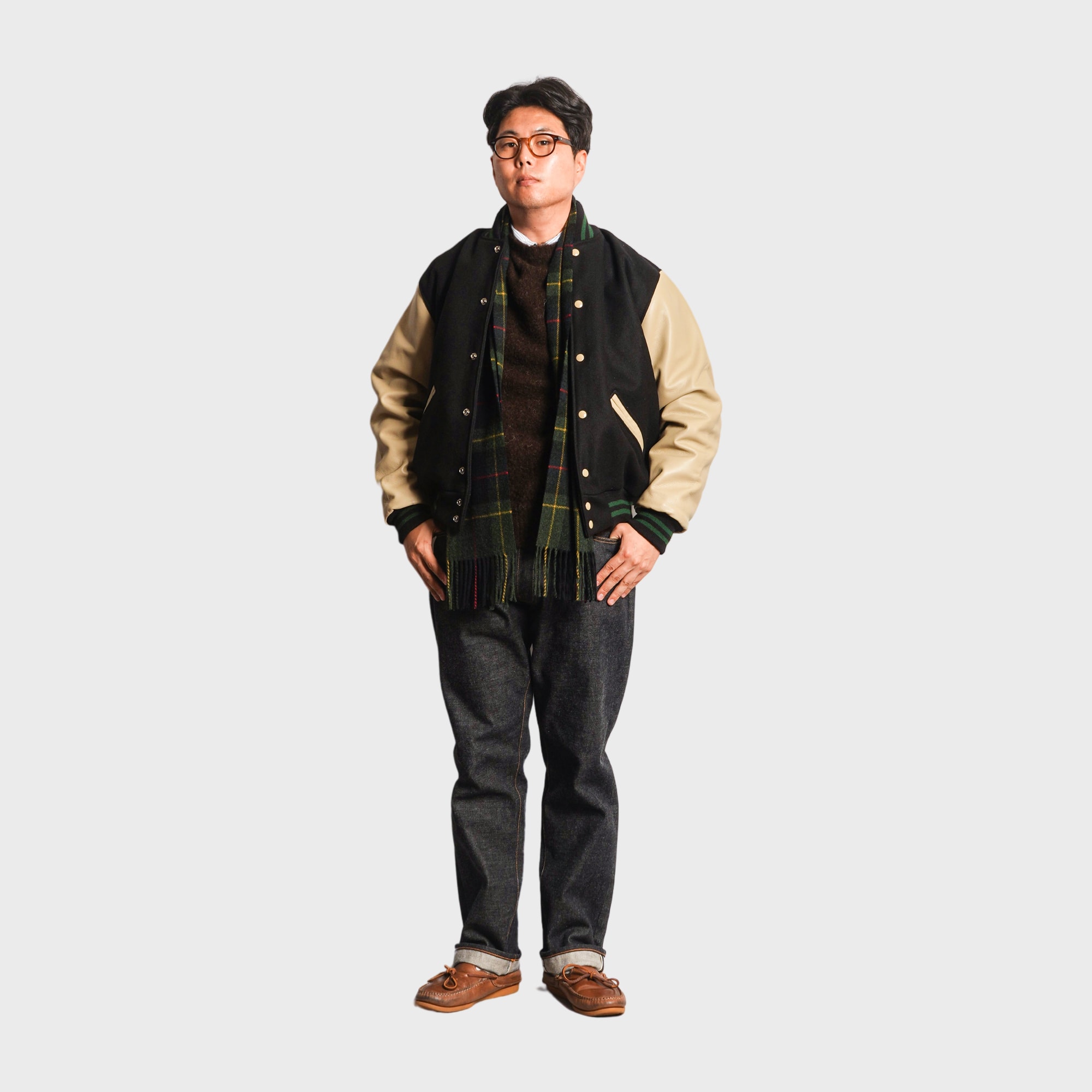 [PREORDER] SETTLEMIER'S JACKETS - S-1 Varsity Black&Cream