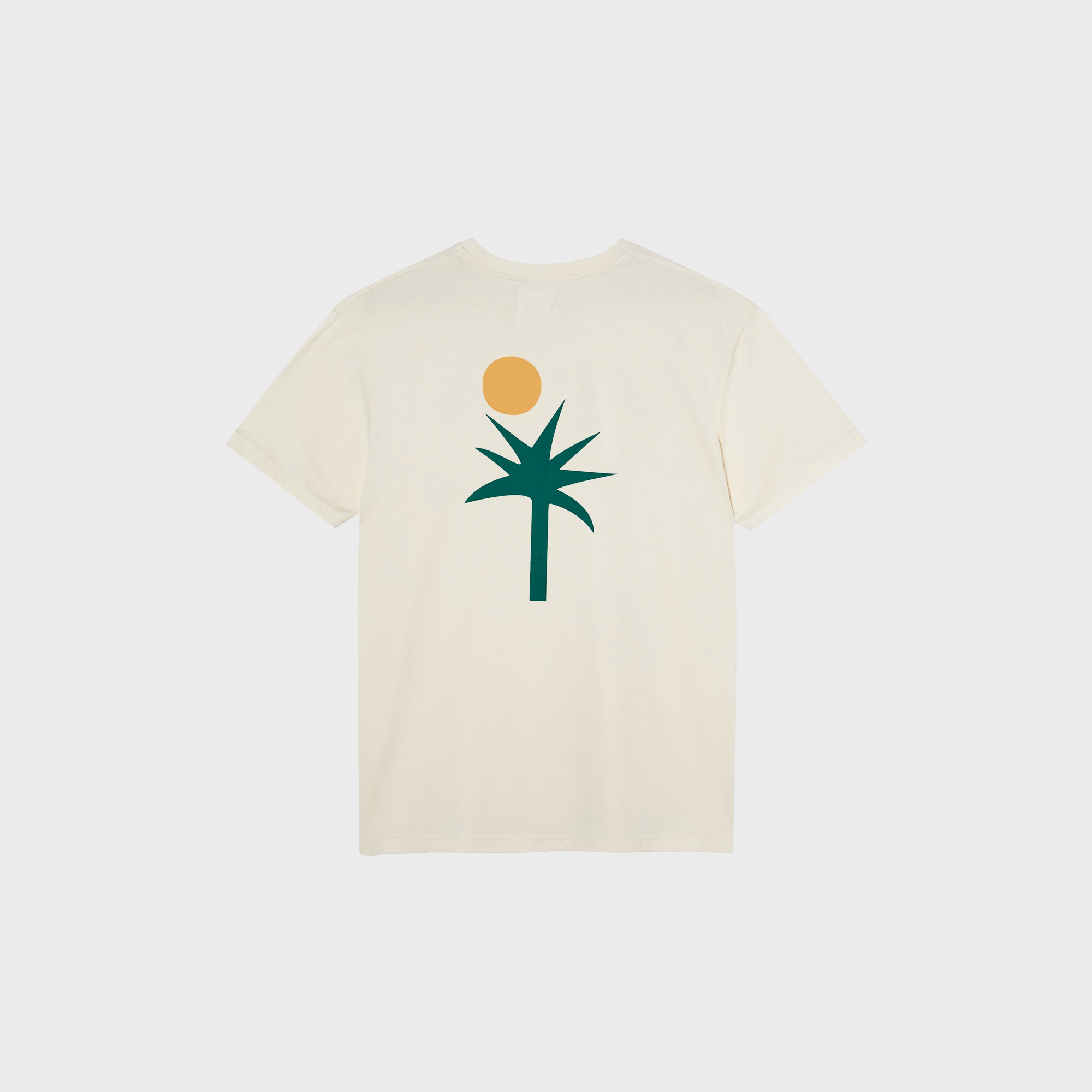 LA PAZ - Dantas Logo T-Shirts - Palm Ecru