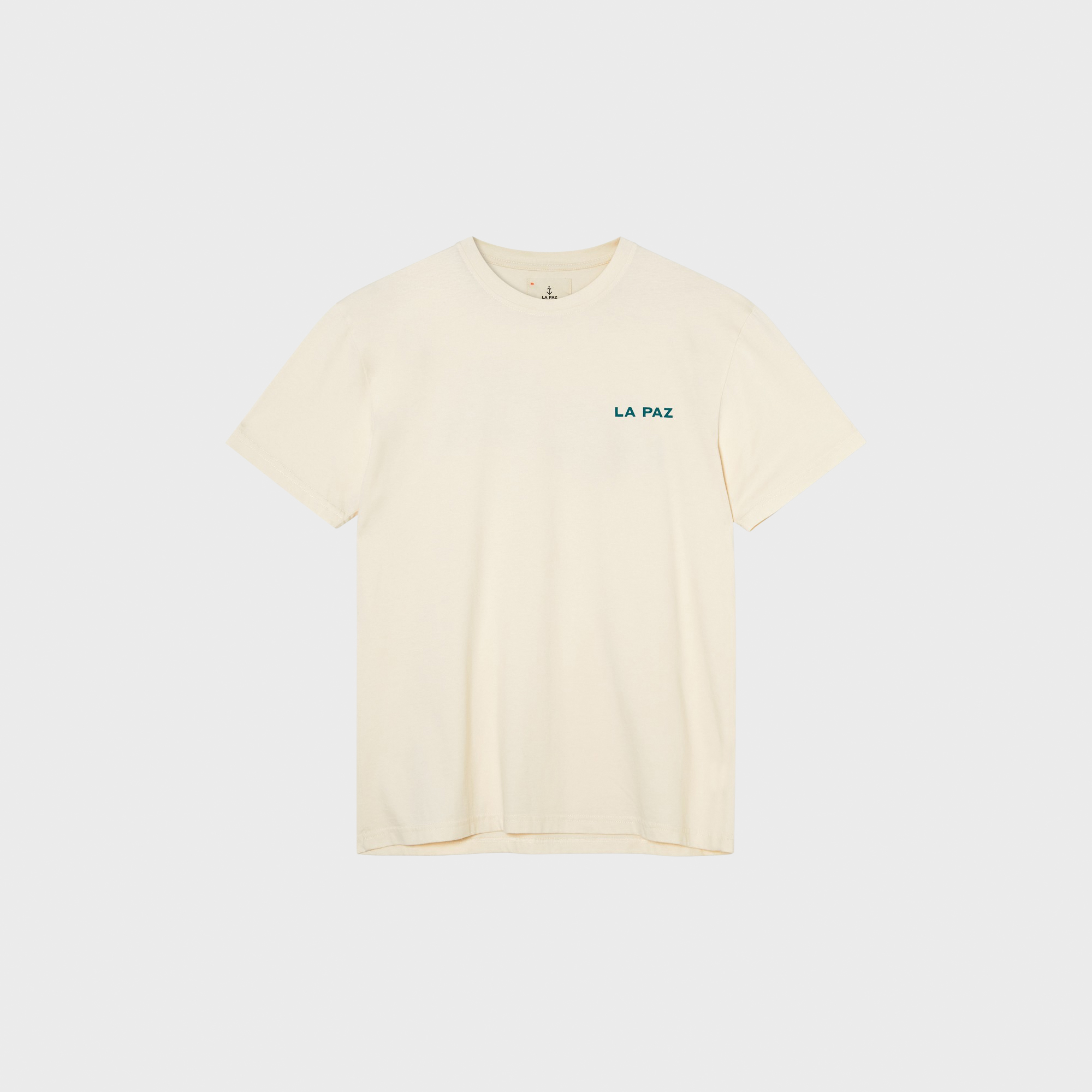 LA PAZ - Dantas Logo T-Shirts - Palm Ecru