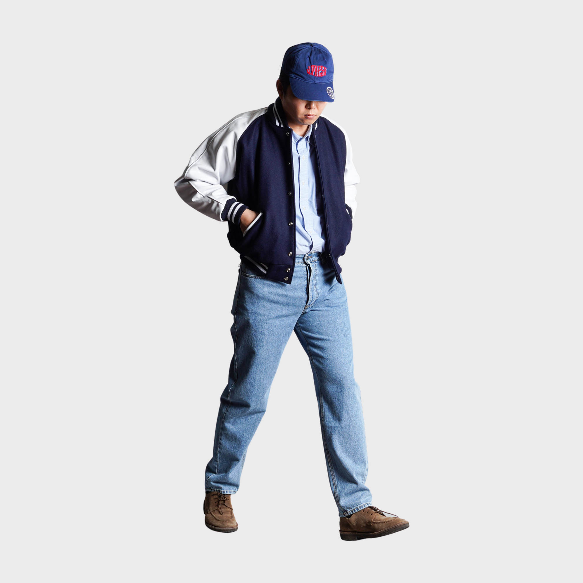 [PREORDER] SETTLEMIER'S JACKETS - R-1 Varsity Navy&White