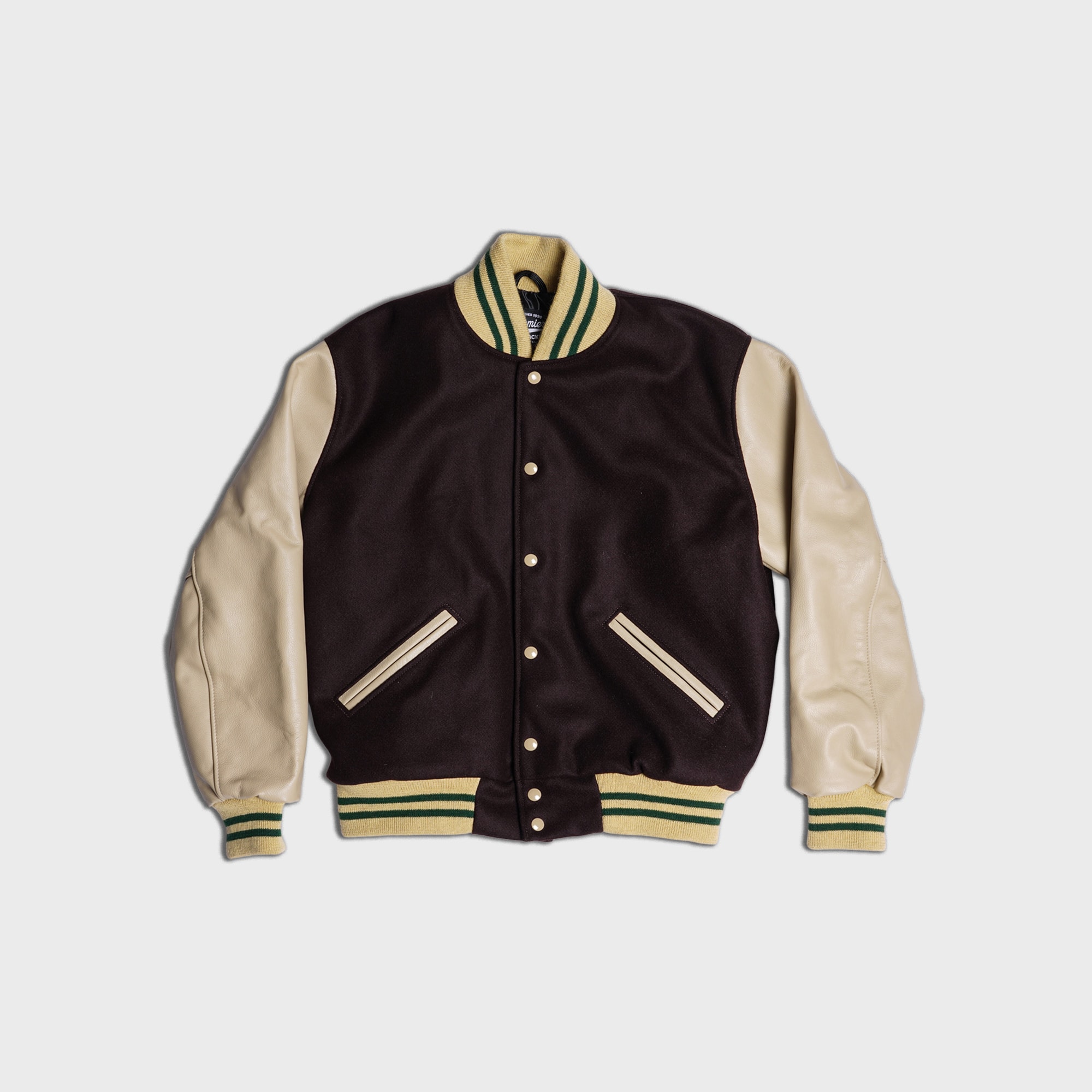 [PREORDER] SETTLEMIER'S JACKETS - S-1 Varsity Brown&Cream