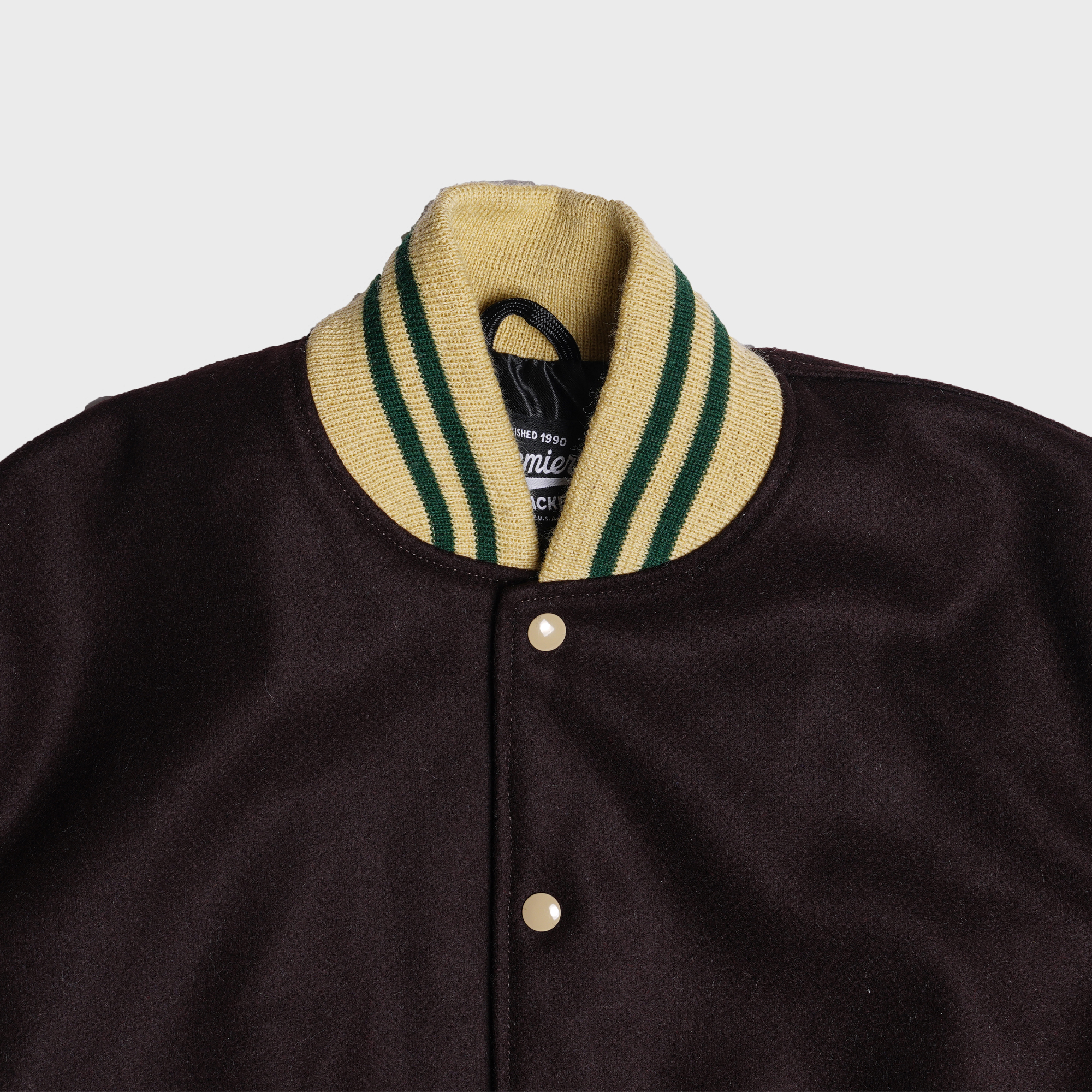 [PREORDER] SETTLEMIER'S JACKETS - S-1 Varsity Brown&Cream