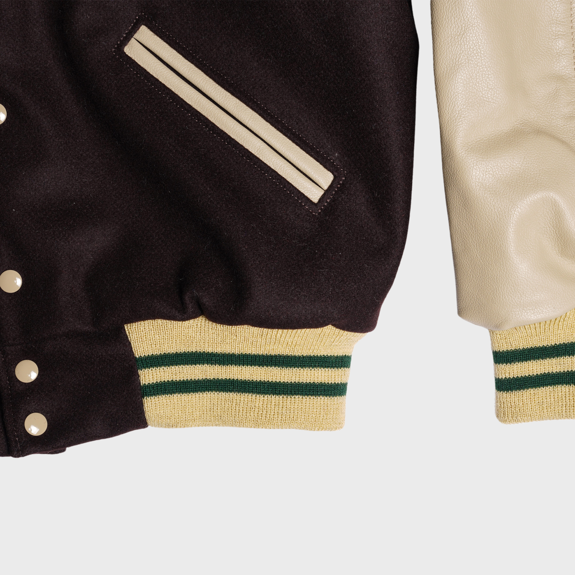 [PREORDER] SETTLEMIER'S JACKETS - S-1 Varsity Brown&Cream