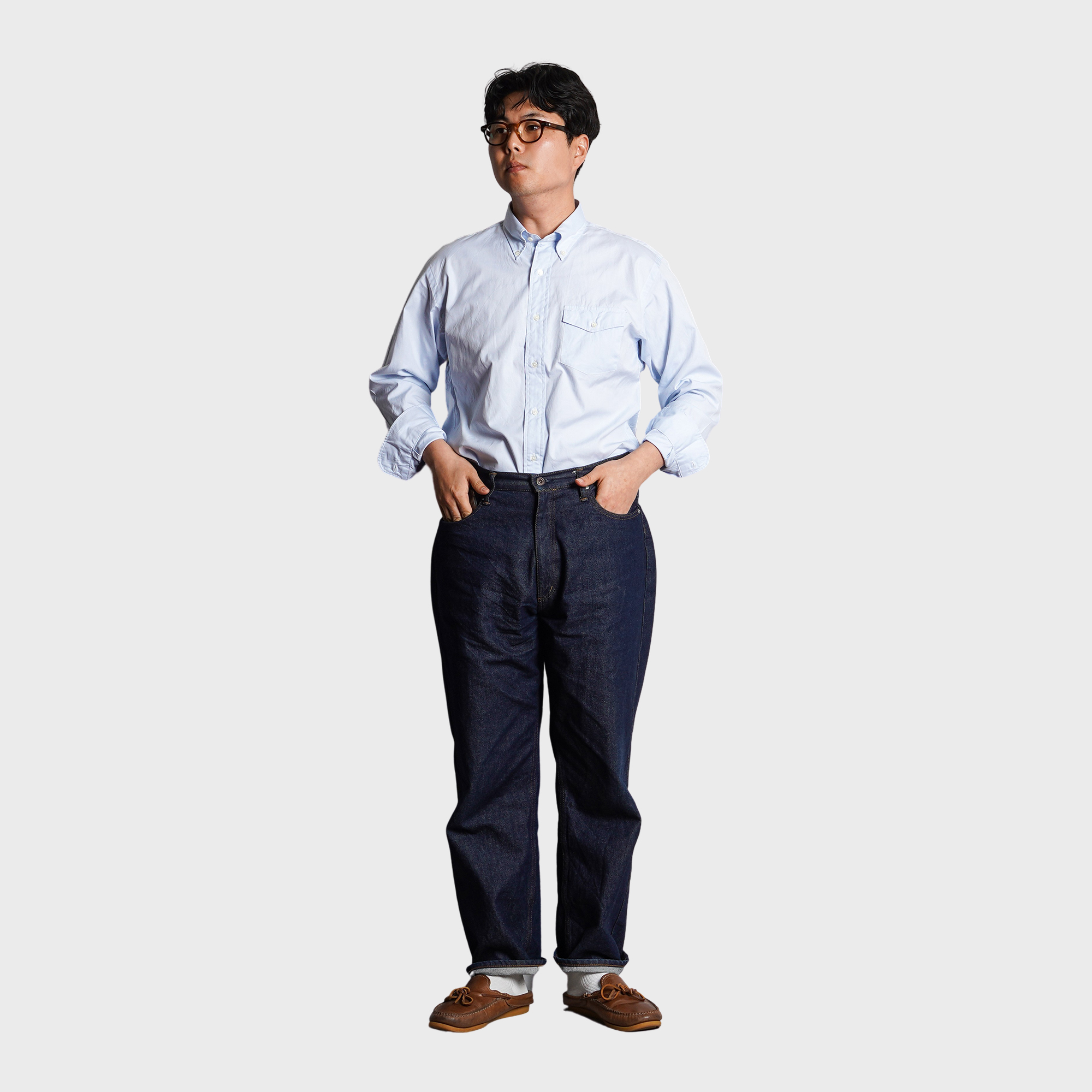 J.PRESS - OXFORD B.D. SHIRT AUTHENTIC FIT - Sky Blue