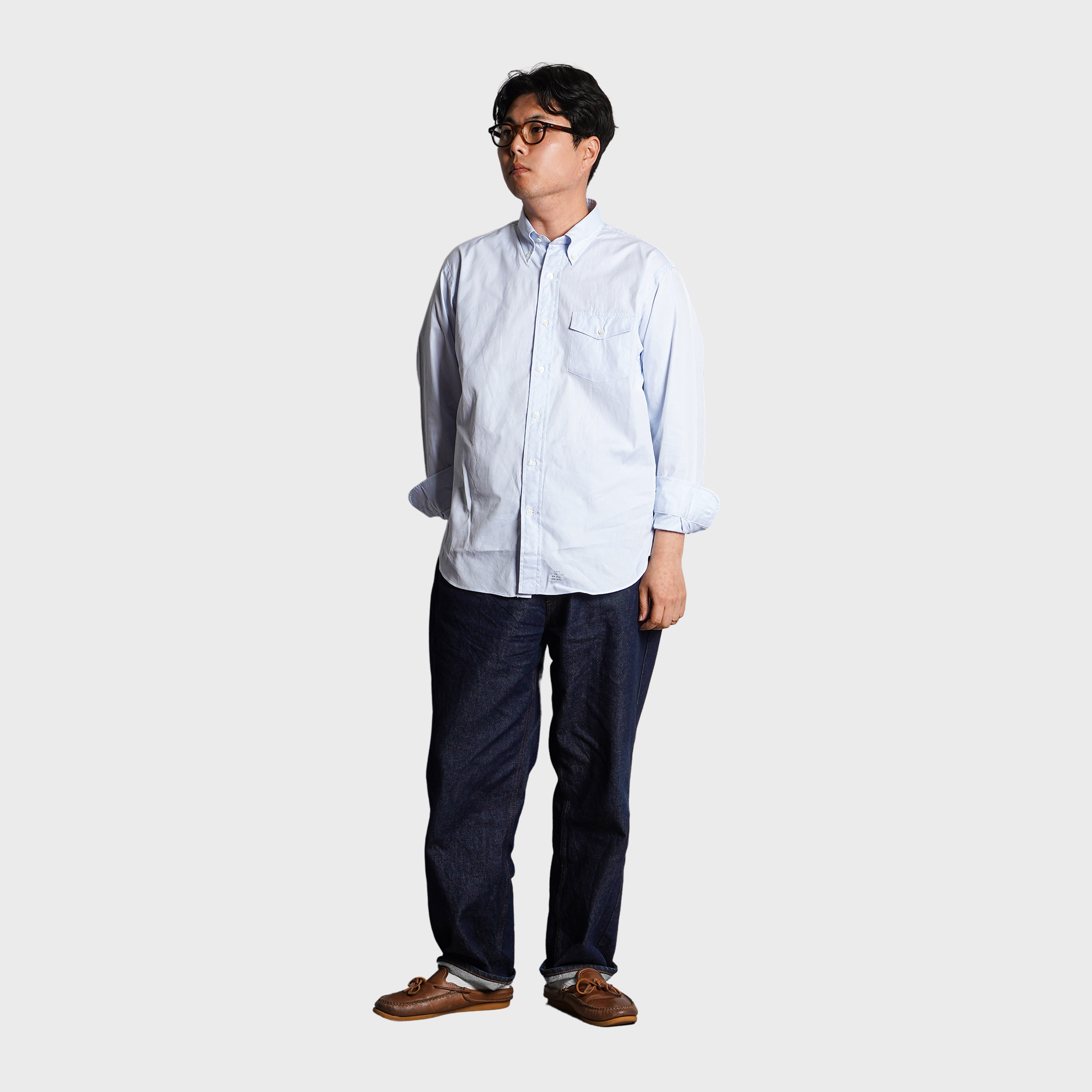J.PRESS - OXFORD B.D. SHIRT AUTHENTIC FIT - Sky Blue