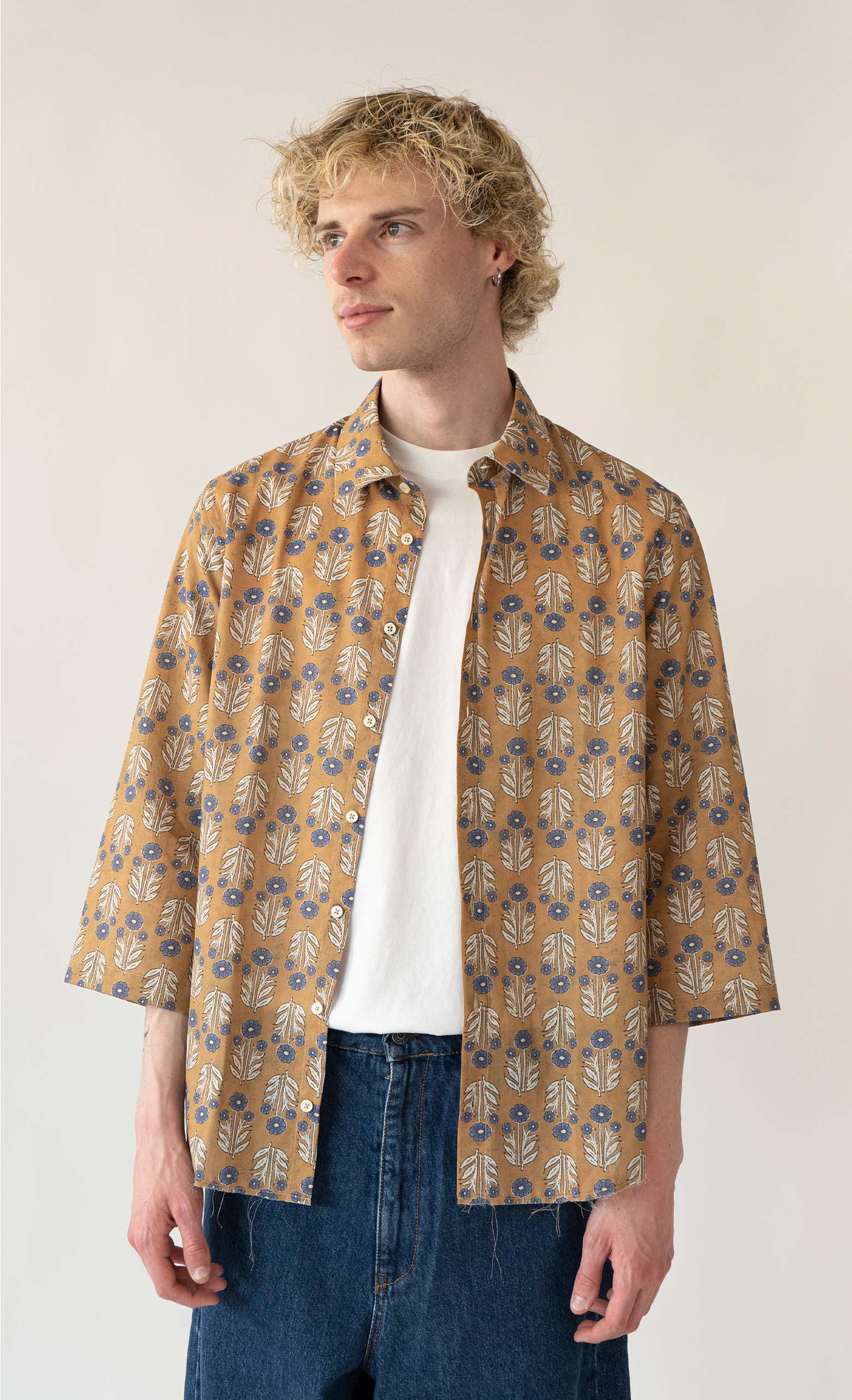 Wooden - Camicia in Viscosa - Brown Flower