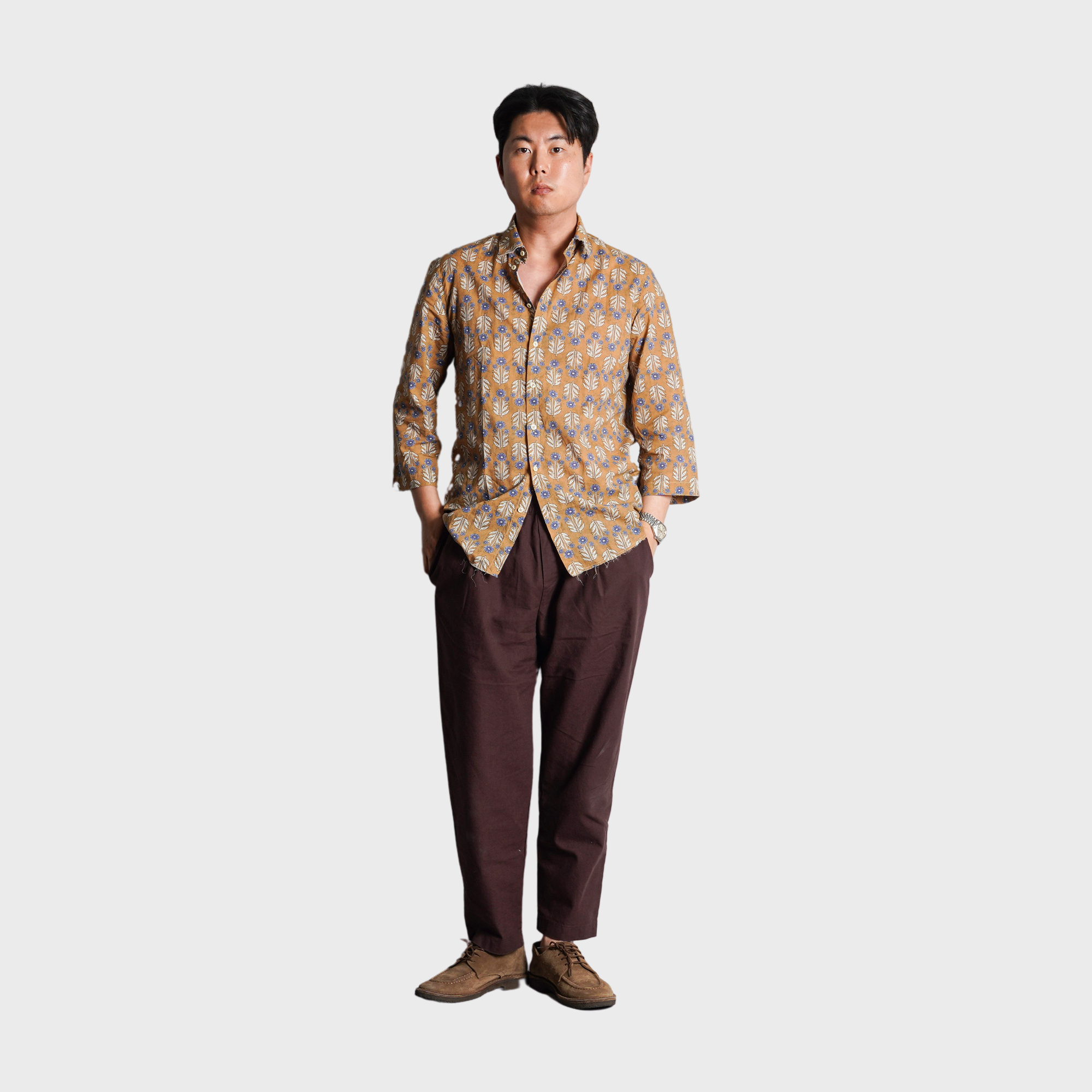 Wooden - Camicia in Viscosa - Brown Flower