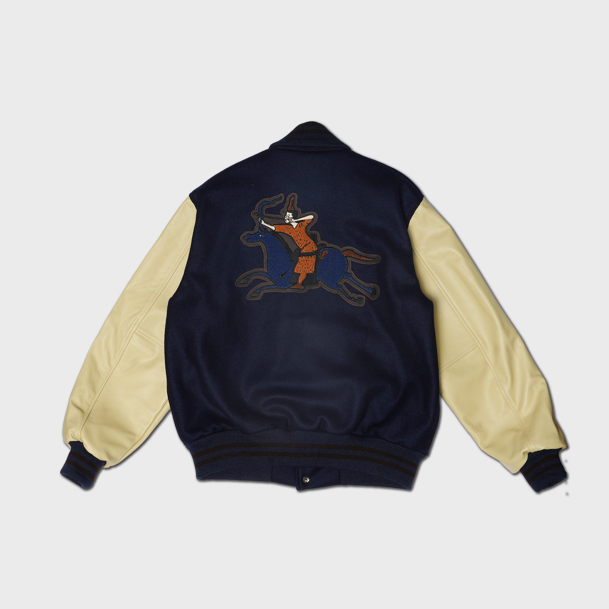 [PREORDER] [Settlemier's X Sonai X 고구려 고분 벽화] SETTLEMIER'S JACKETS - SR-1 Varsity Navy & Bone