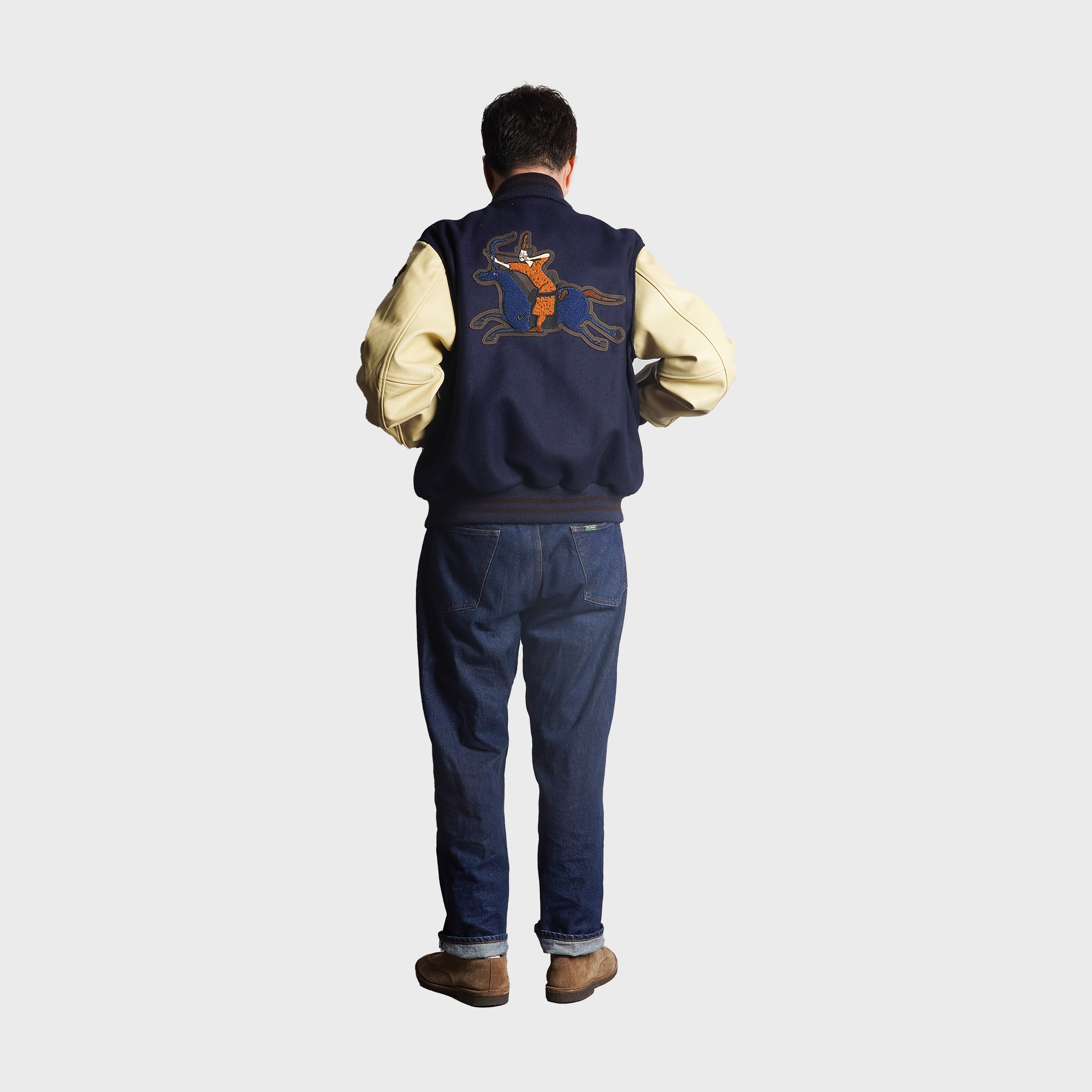 [PREORDER] [Settlemier's X Sonai X 고구려 고분 벽화] SETTLEMIER'S JACKETS - SR-1 Varsity Navy & Bone