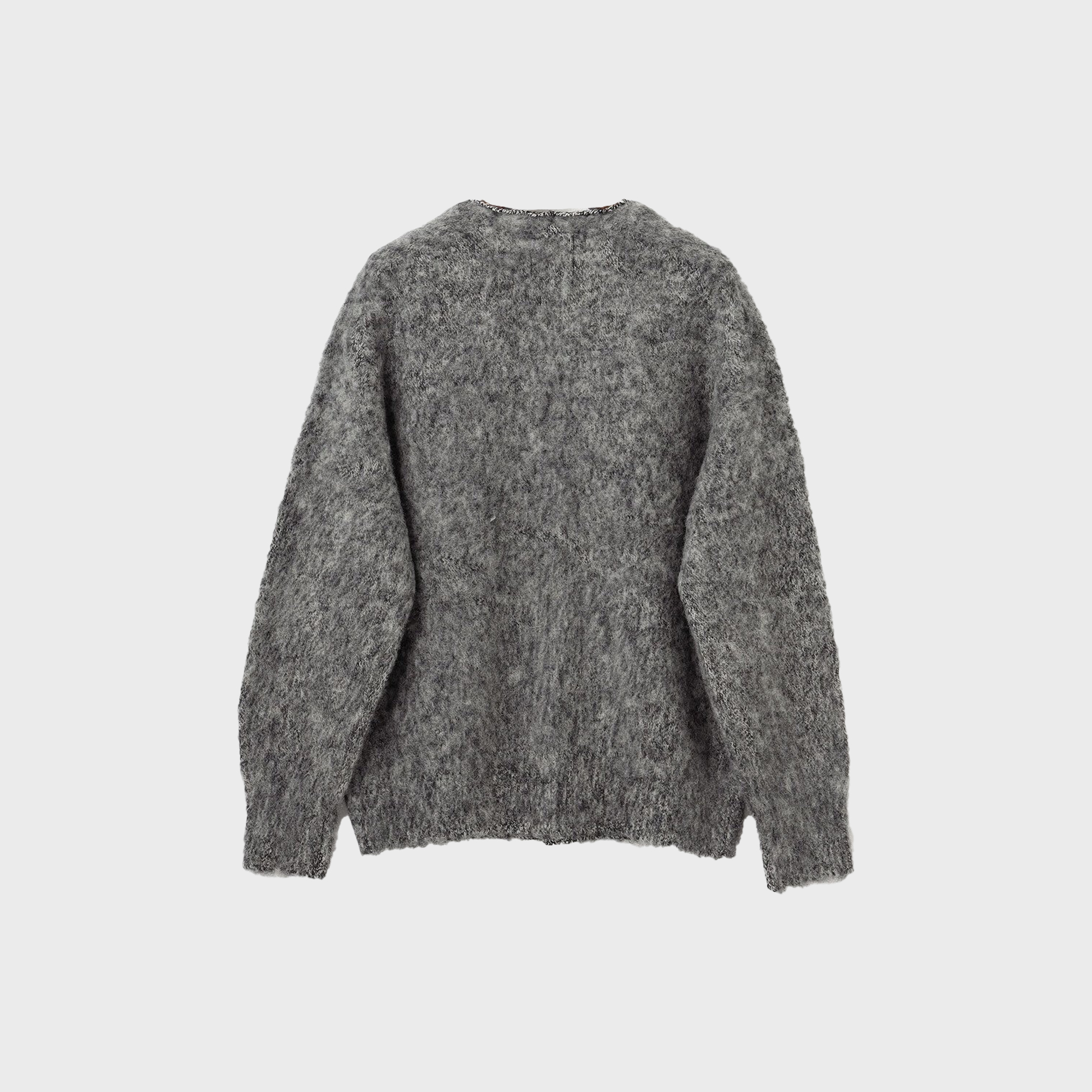 J.PRESS -﻿ ﻿SHAGGY DOG SADLE CARDIGAN - Gray