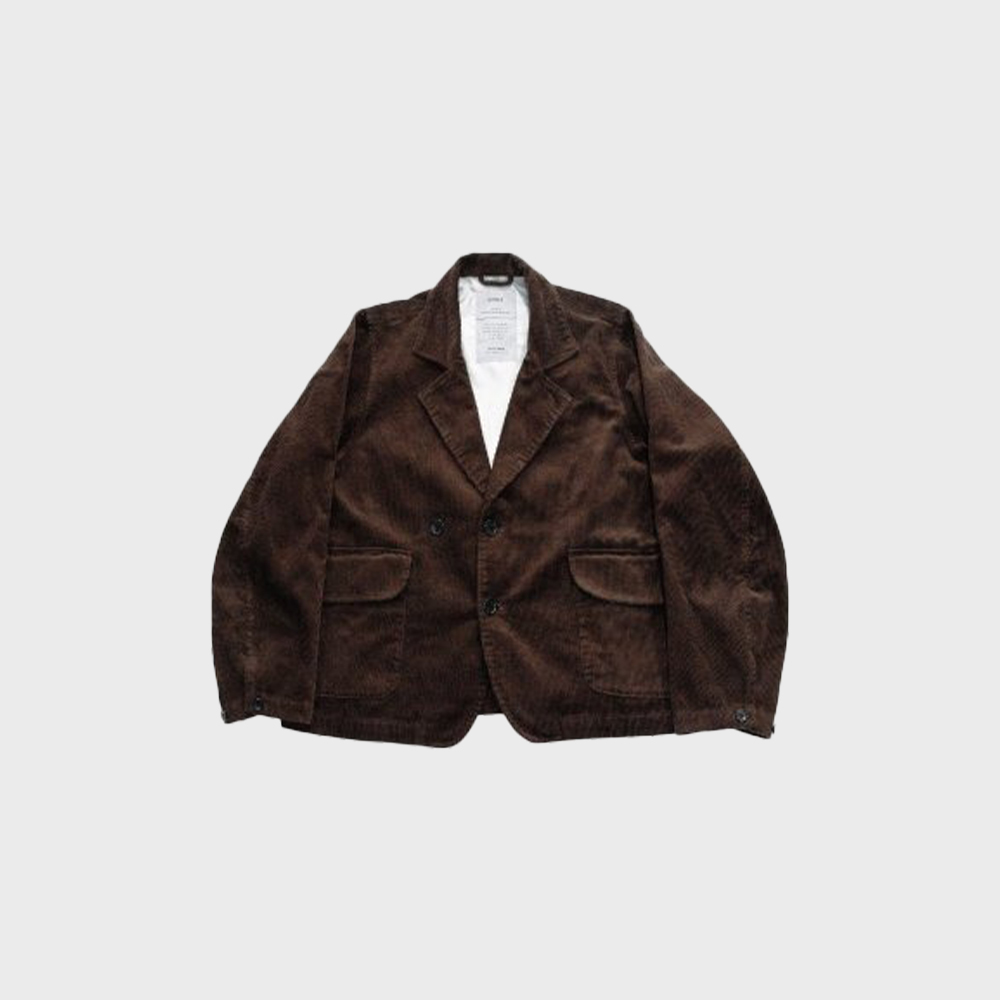 H.UNIT -﻿ H-JK021 - Brown Corduroy Easy Jacket