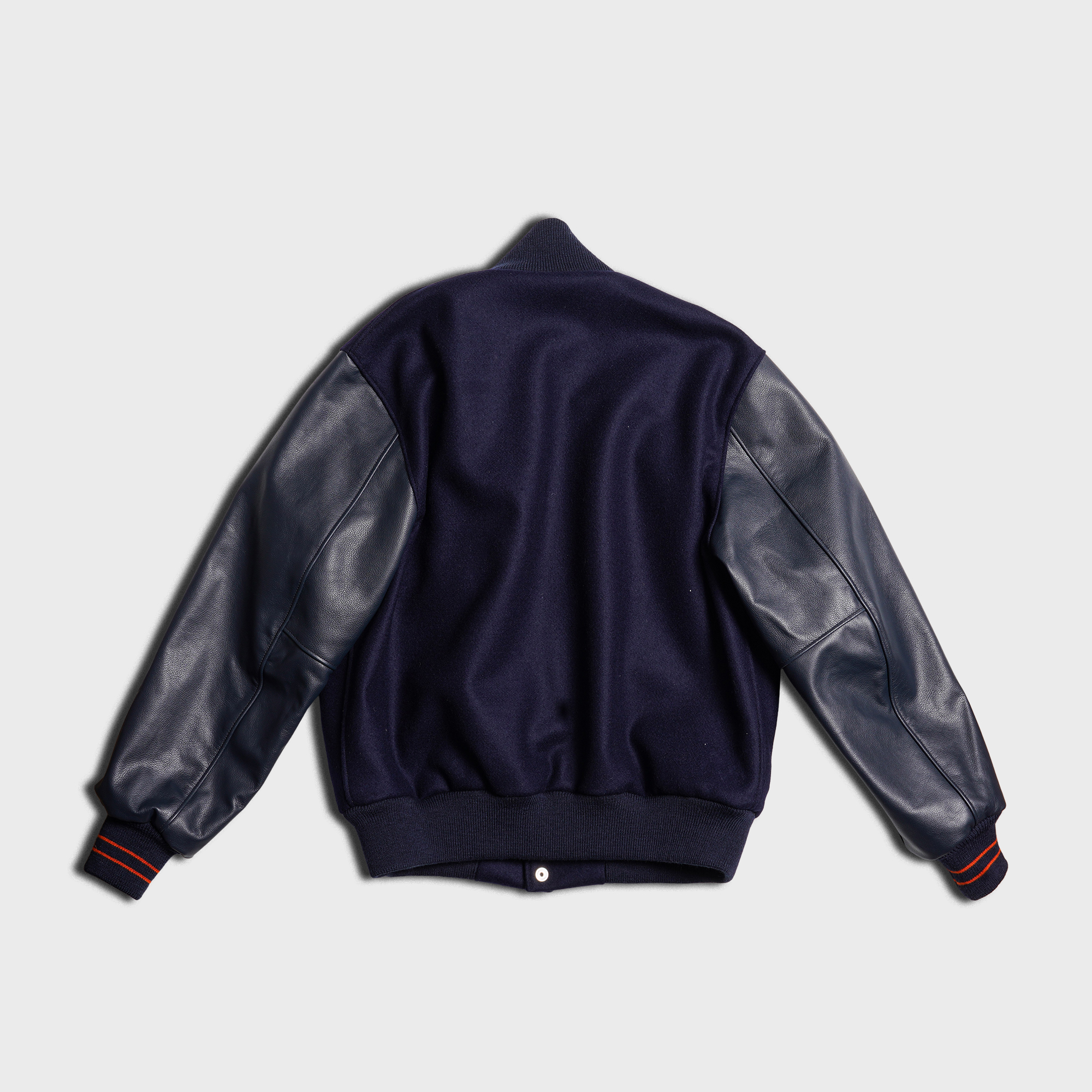 [PREORDER] SETTLEMIER'S JACKETS - S-1 Varsity Navy&Navy - Orange Stripe