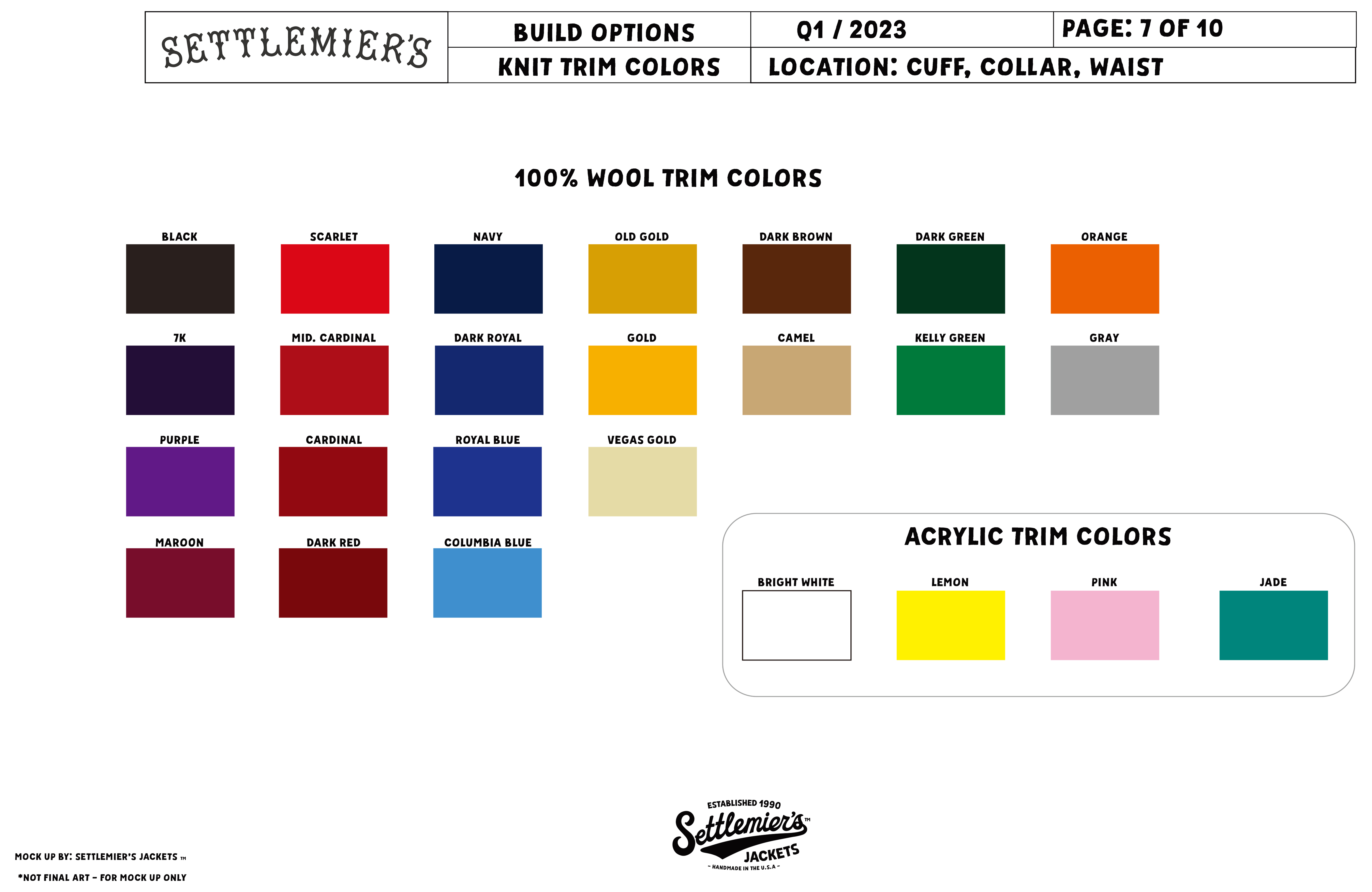 [PREORDER] SETTLEMIER'S JACKETS - Custom Order