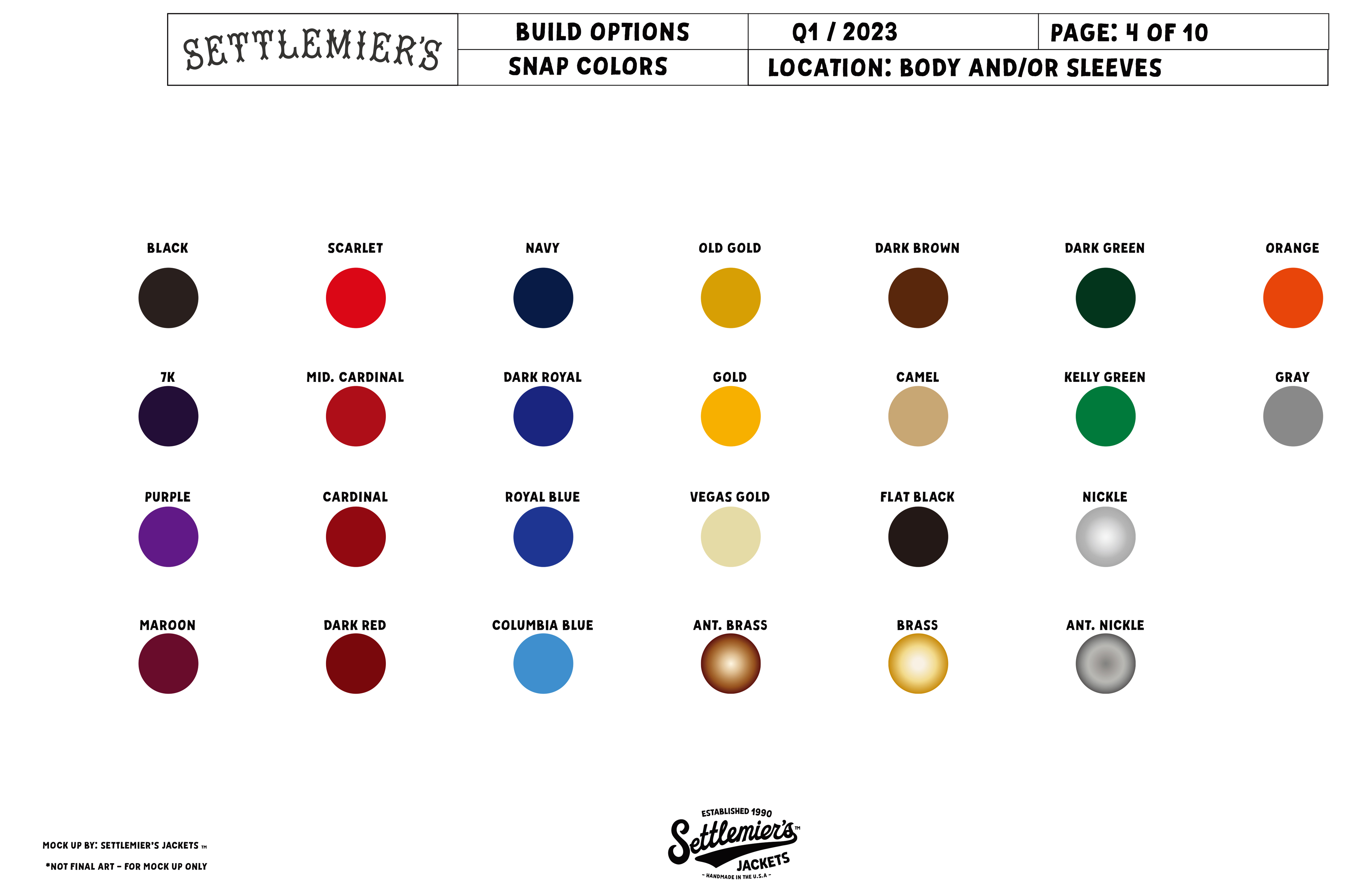 [PREORDER] SETTLEMIER'S JACKETS - Custom Order
