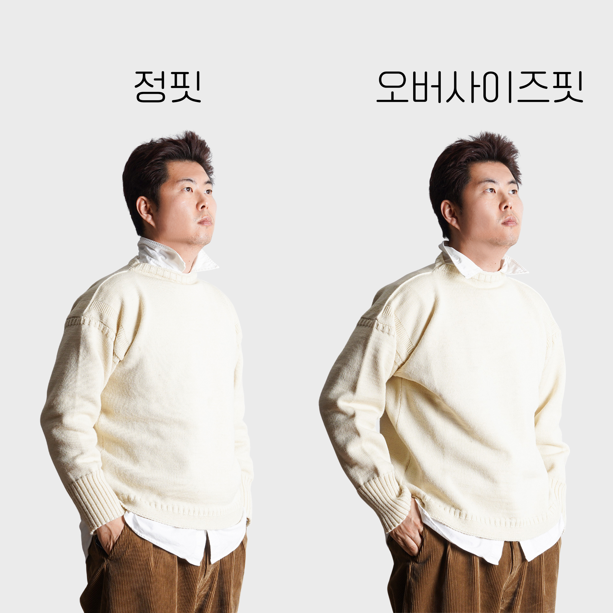 [채널 점퍼] CHANNEL JUMPER - Gannet - Derby Tweed