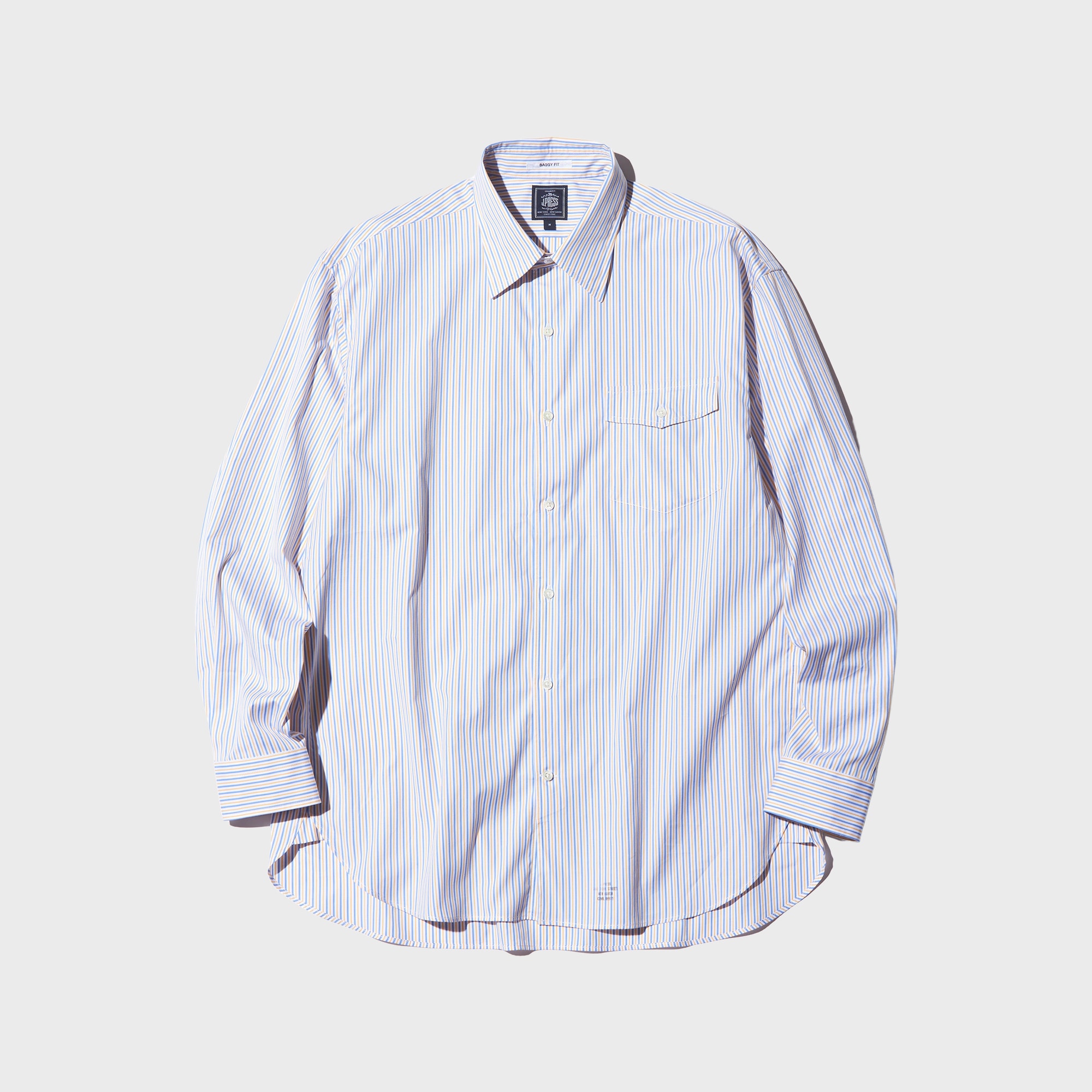 J.PRESS - BAGGY FIT REGULAR COLLAR SHIRTS - Multie Stripe